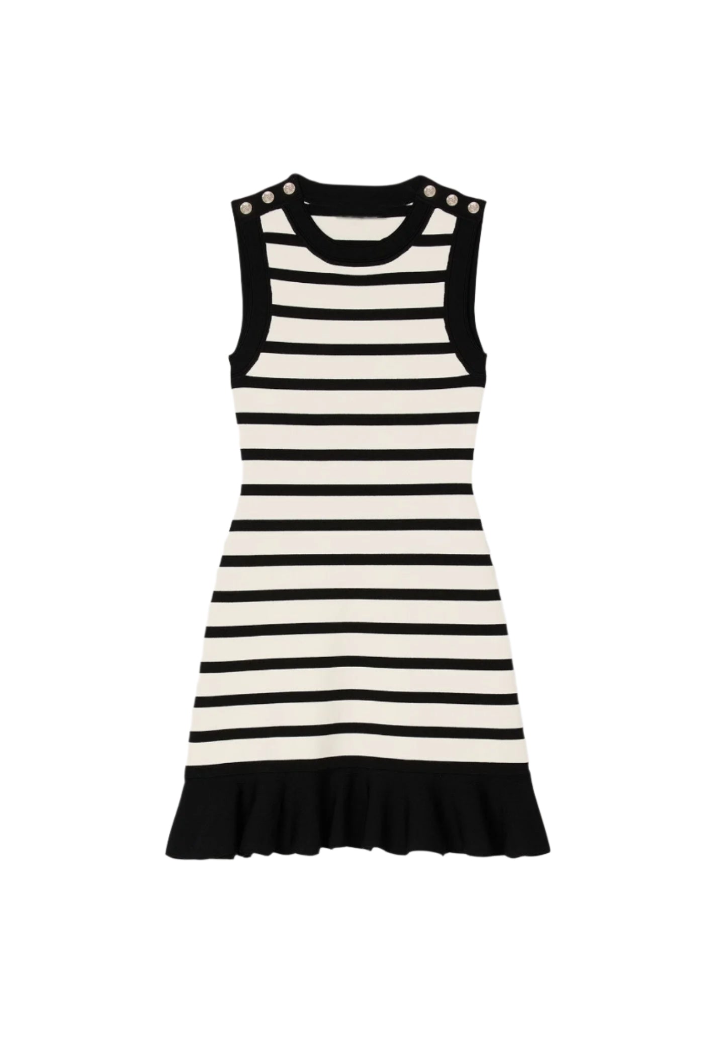 CACTUS STRIPED KNIT SLEEVELESS MINI DRESS