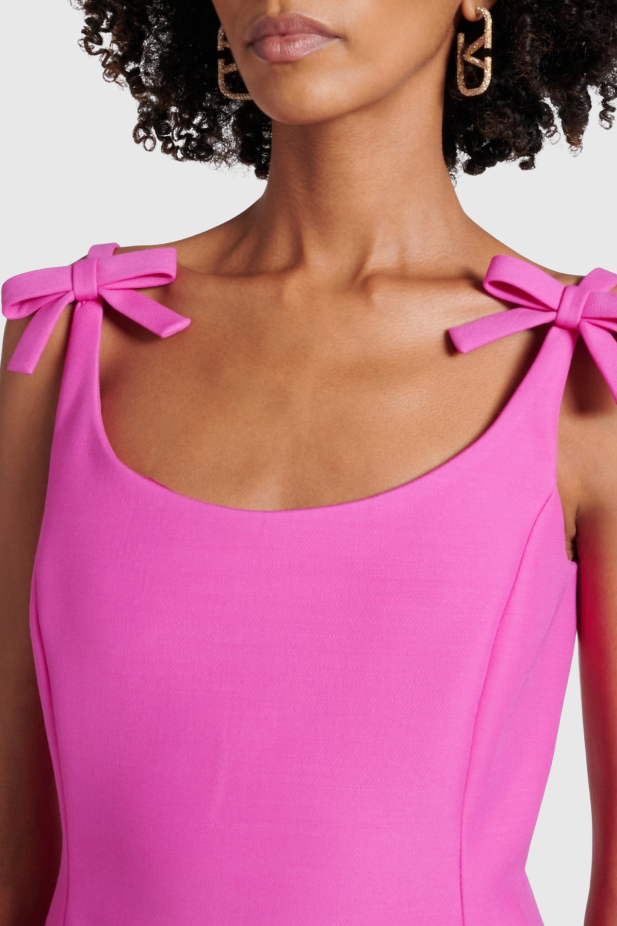 BOW SLEEVELESS MINI DRESS FOR PARTY