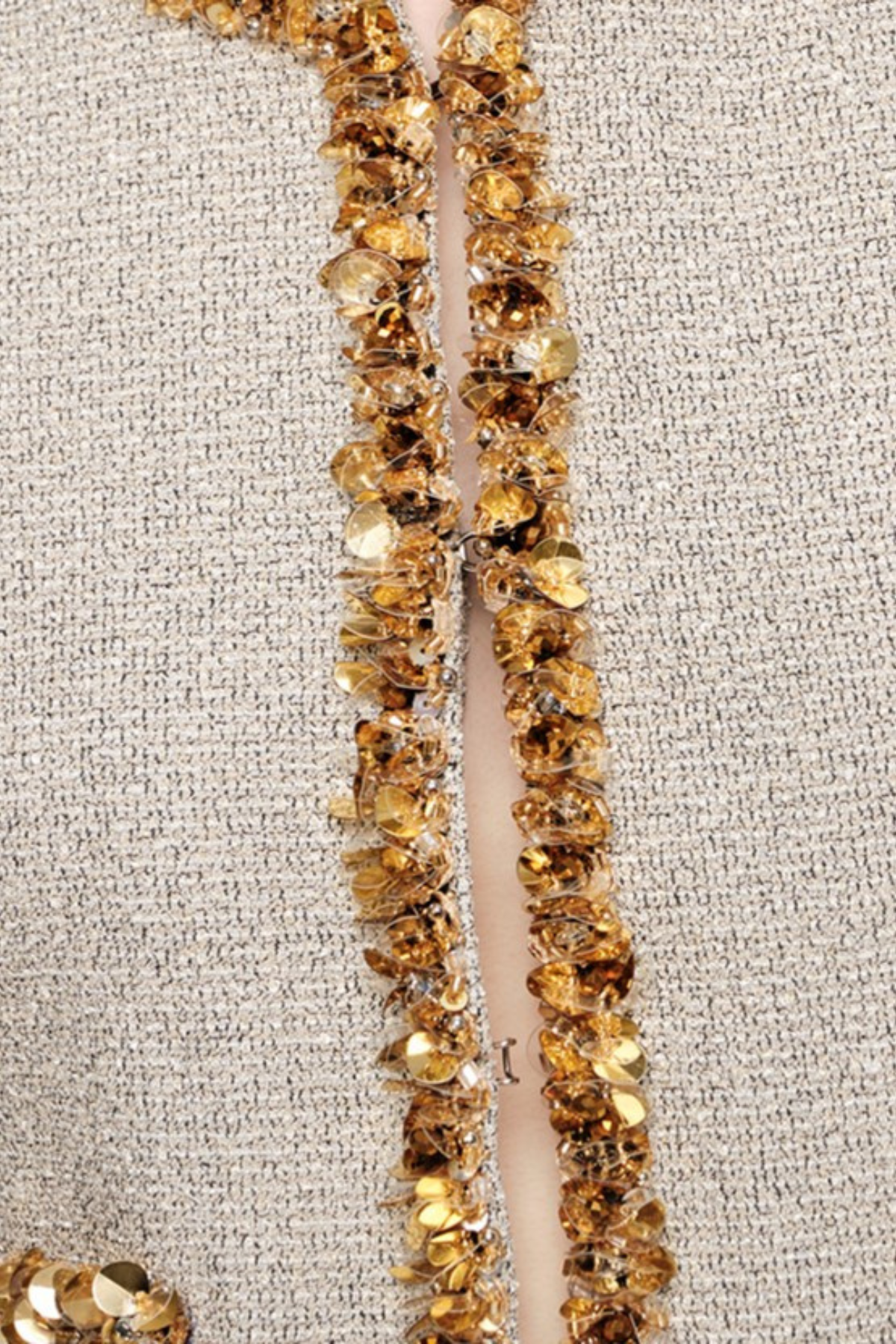 EVANGELINE SEQUIN JACKET APRICOT PARTY BLAZER