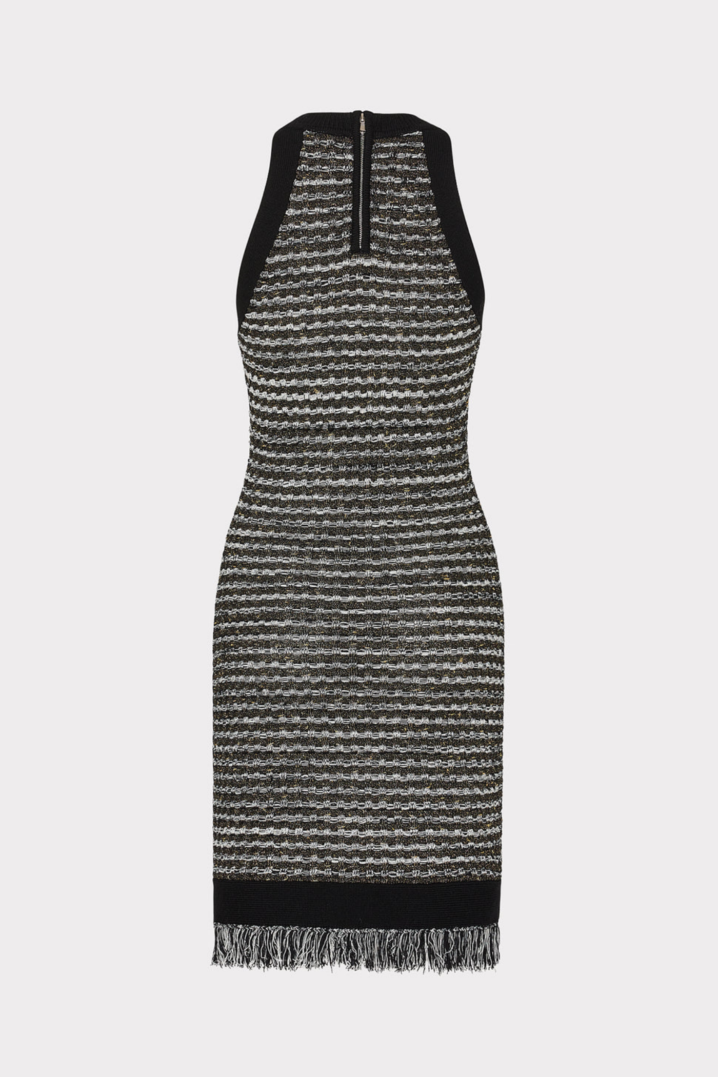 CAILEAN FRINGE TWEED SLEEVELESS MINI DRESS FOR PARTY
