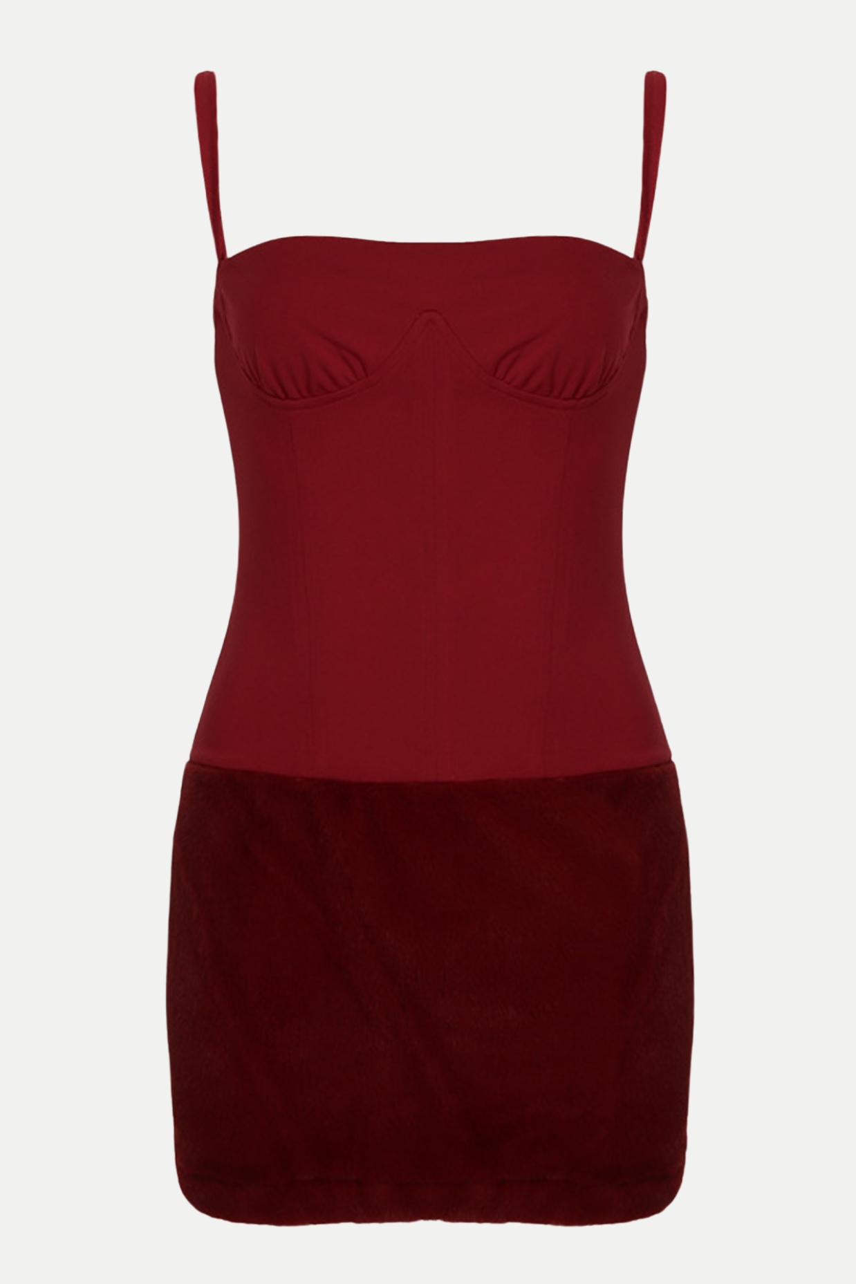 FAUX FUR MINI DRESS FOR PARTY NIGHTS
