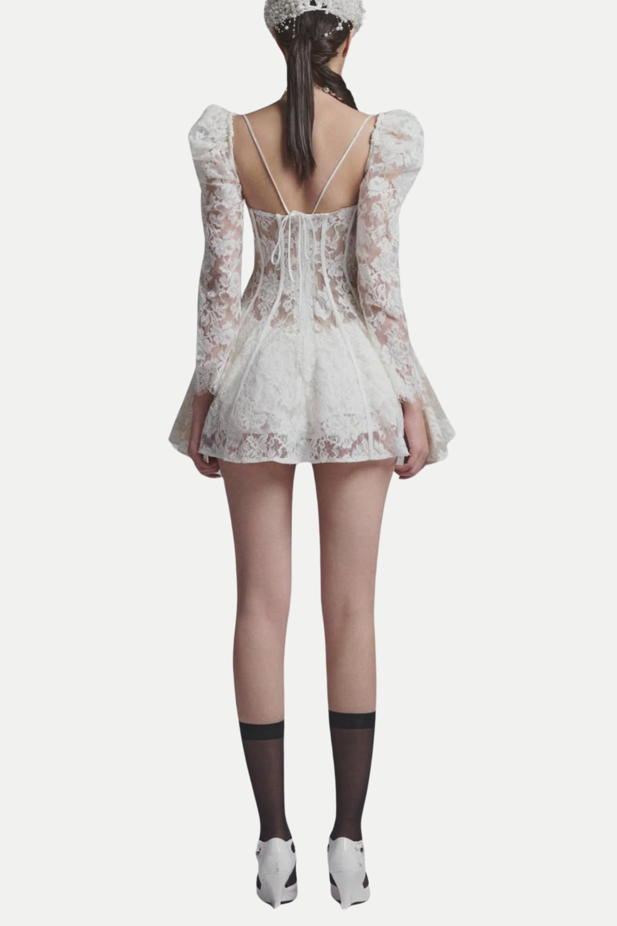 CAITLYN LACE CORSET MINI DRESS FOR PARTY