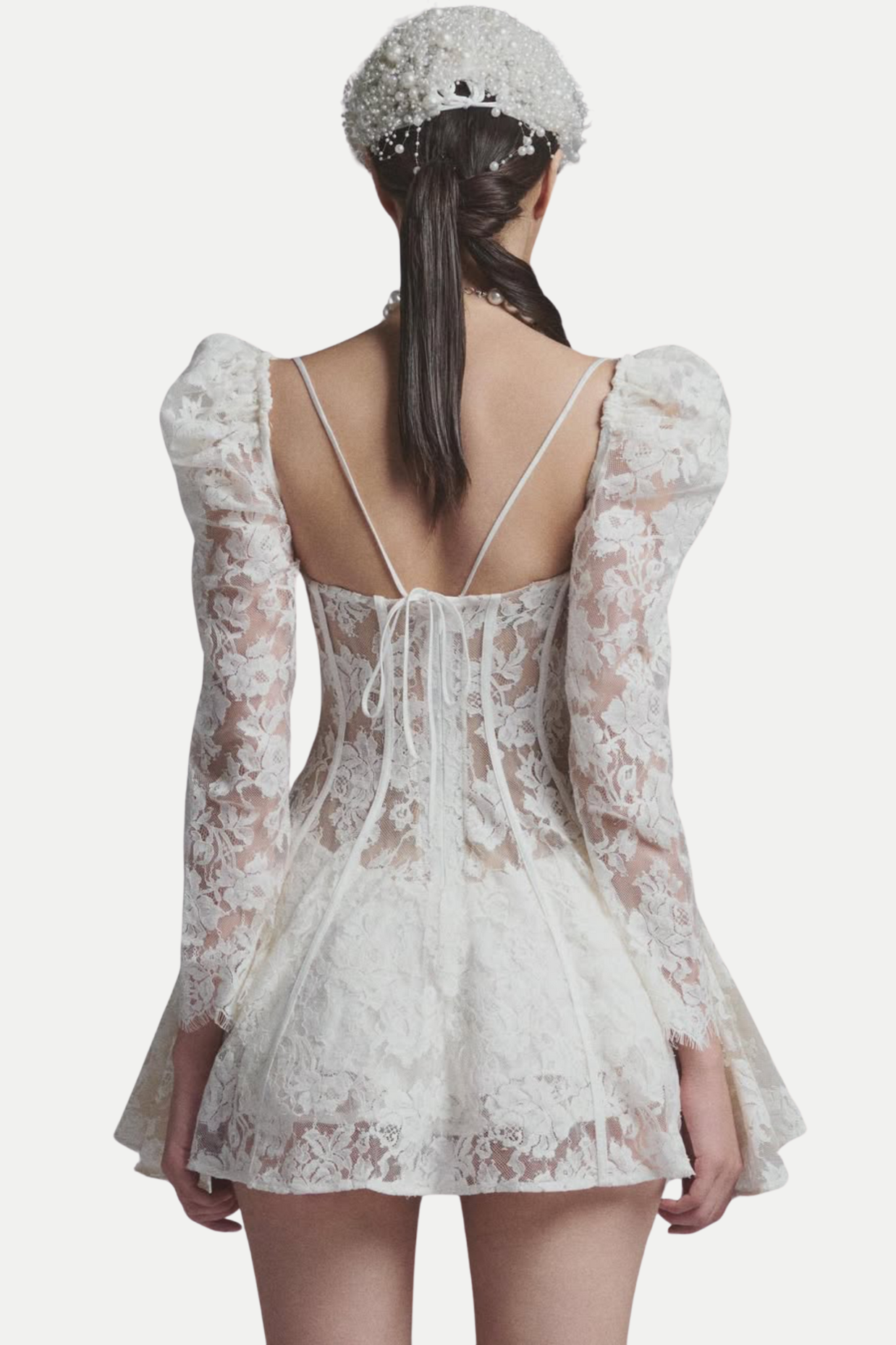 CAITLYN LACE CORSET MINI DRESS FOR PARTY