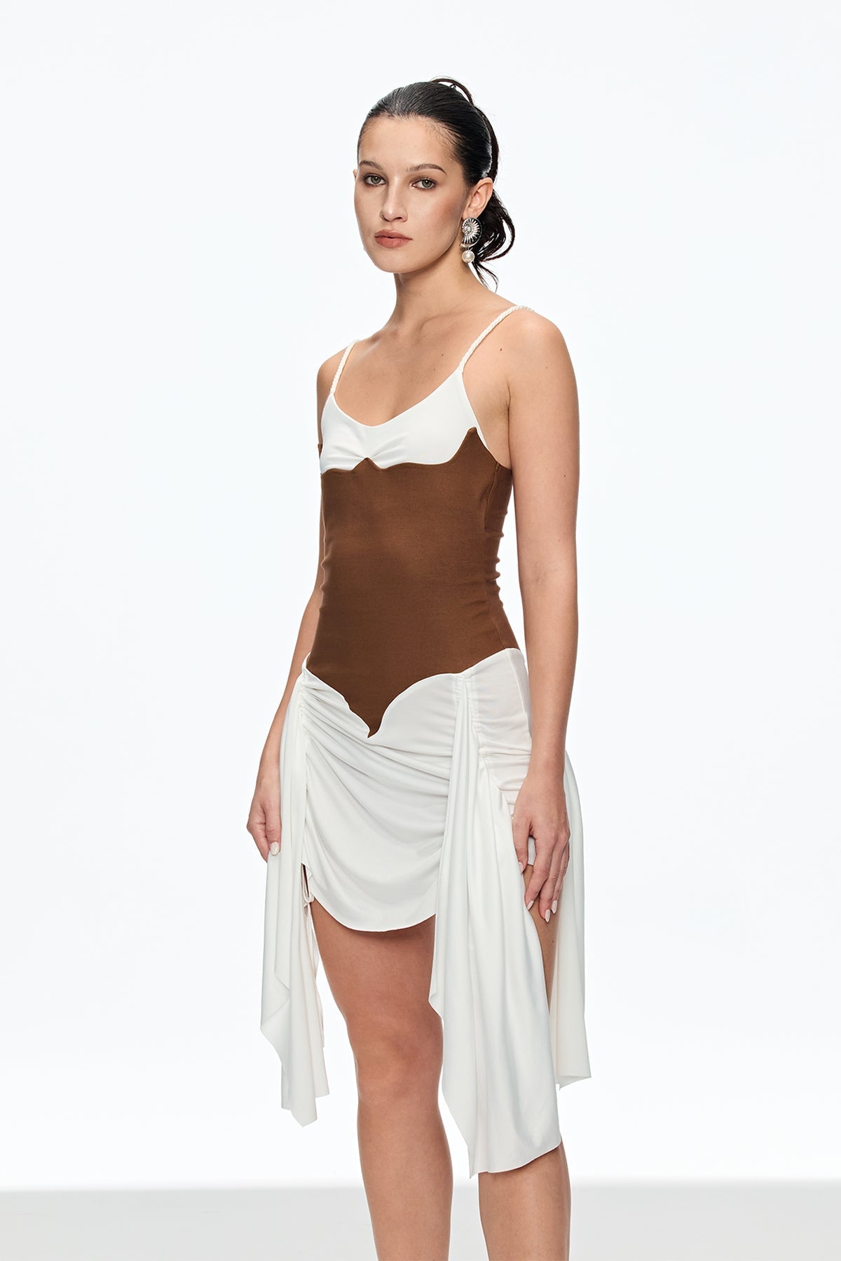 RUCH SPAGHETTI MINI DRESS FOR EVENING