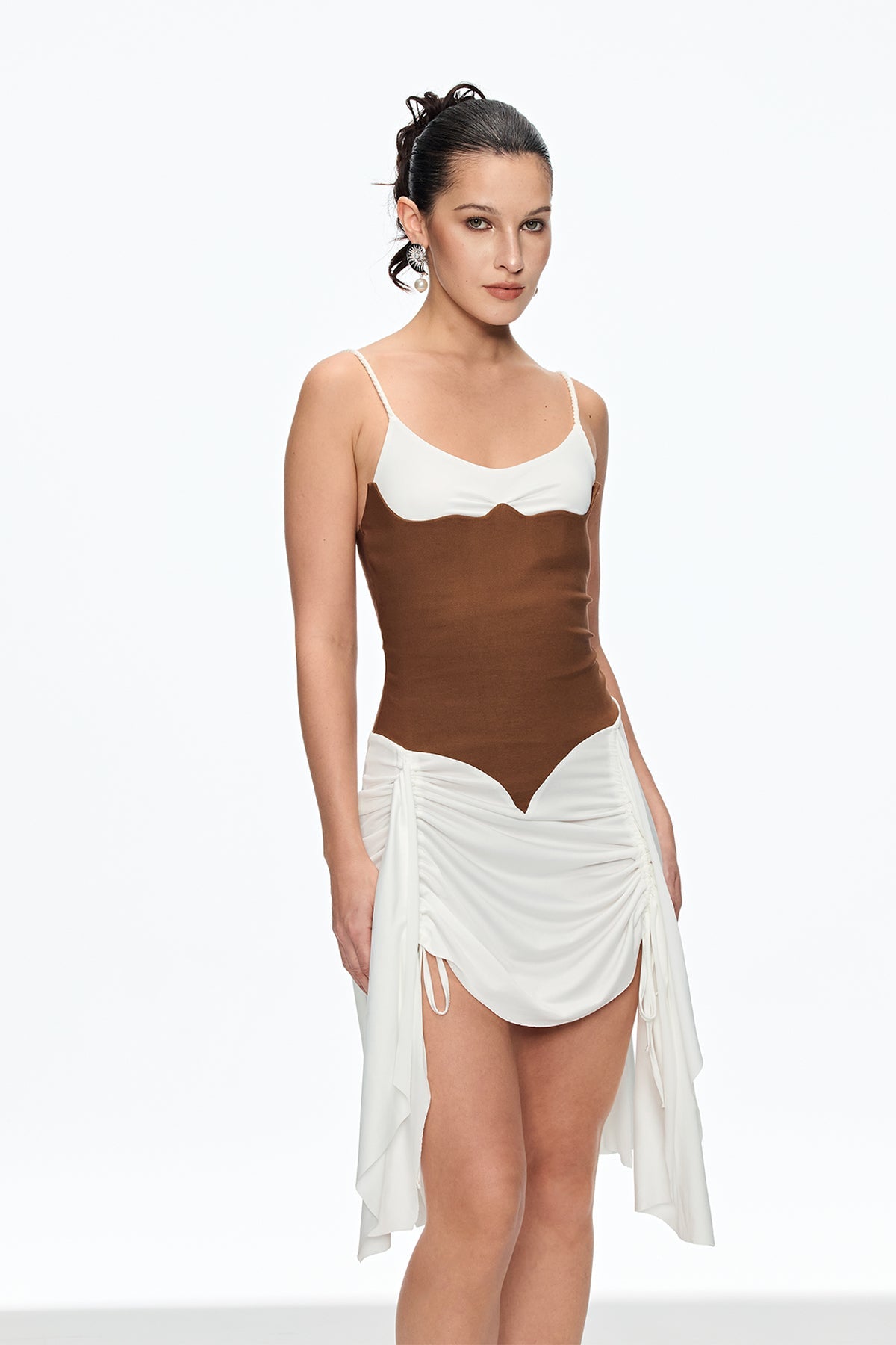 RUCH SPAGHETTI MINI DRESS FOR EVENING