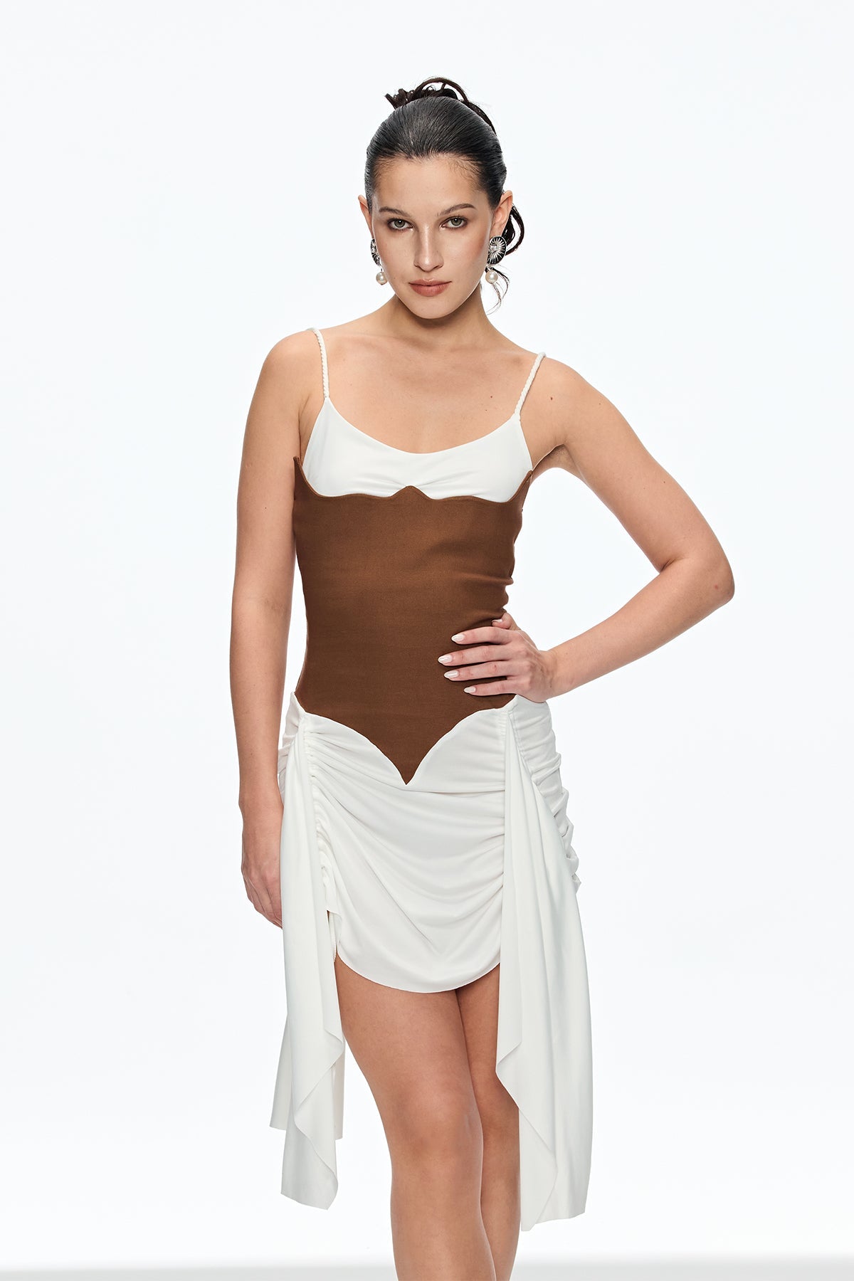 RUCH SPAGHETTI MINI DRESS FOR EVENING