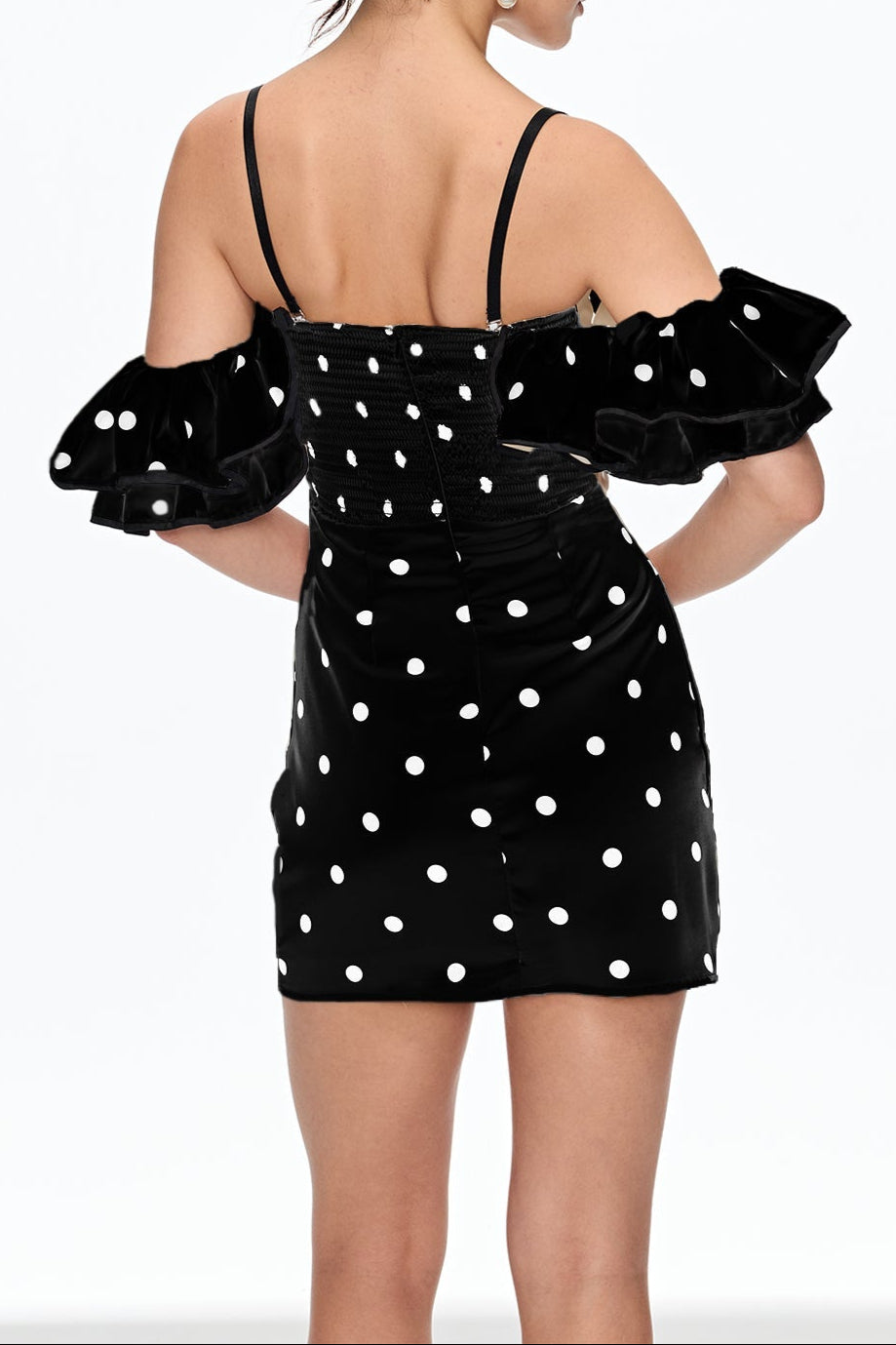 HERMOSA OFF-SHOULDER MINI DRESS BLACK