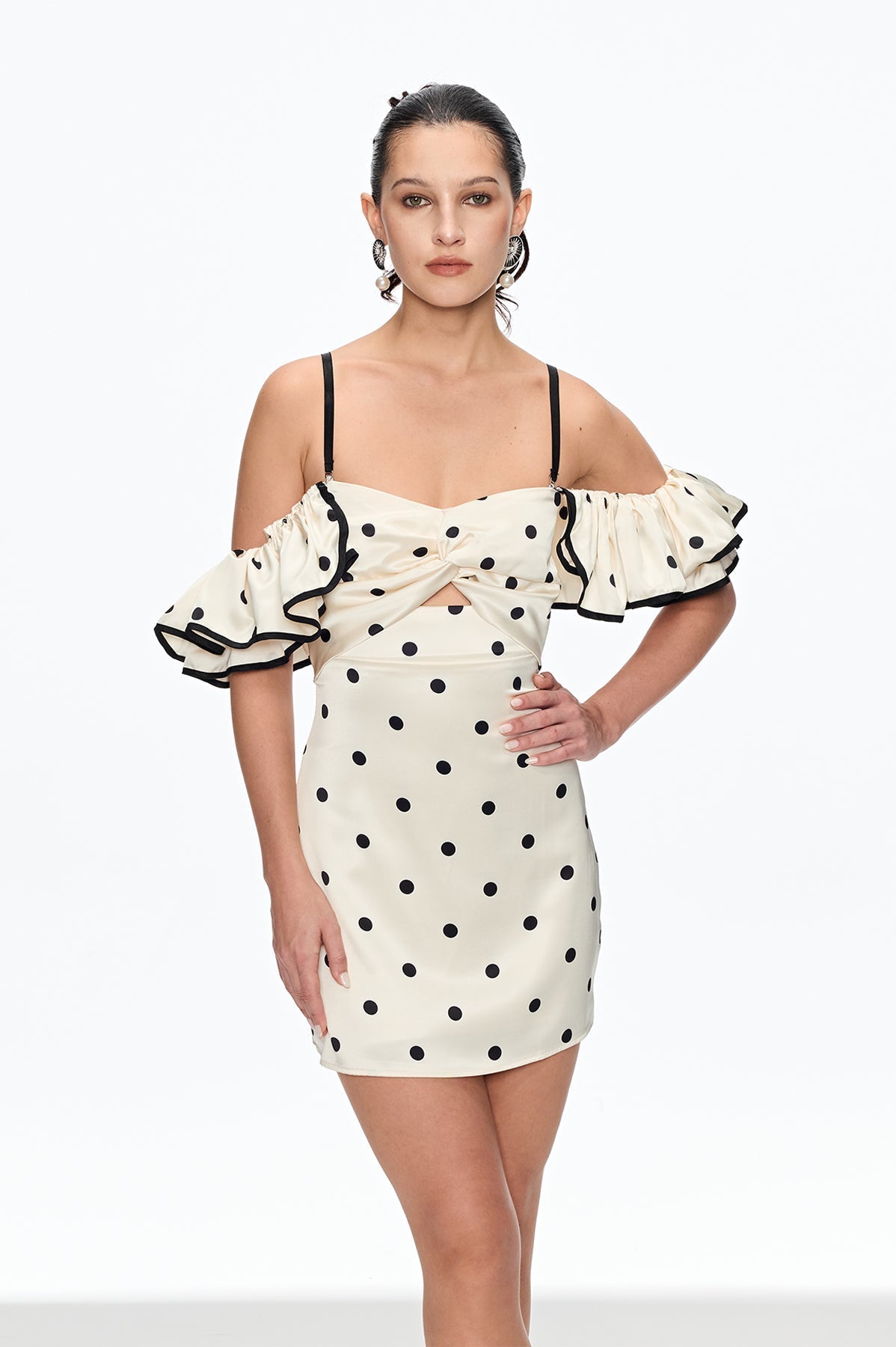 HERMOSA OFF SHOULDER WHITE MINI DRESS