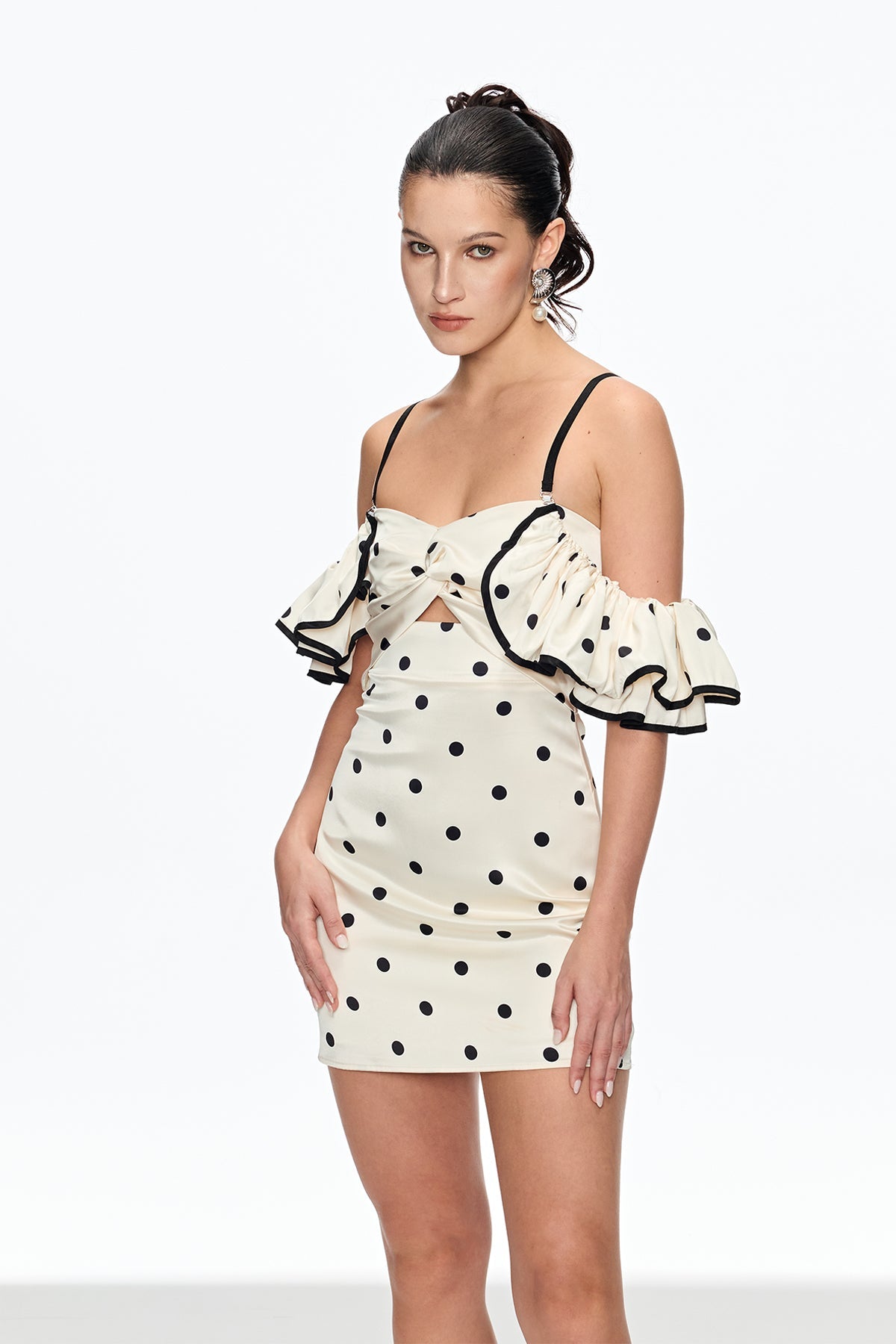 HERMOSA OFF SHOULDER WHITE MINI DRESS