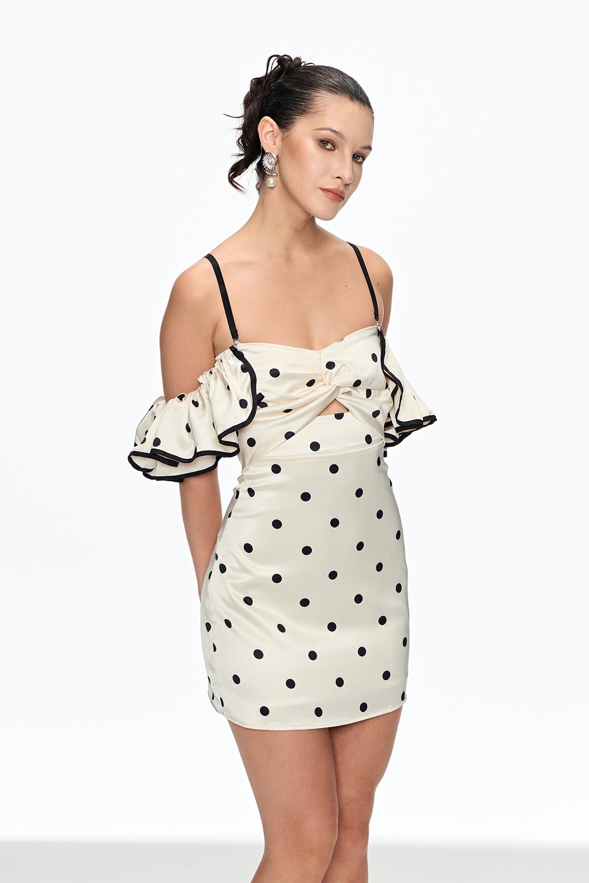 HERMOSA OFF SHOULDER WHITE MINI DRESS