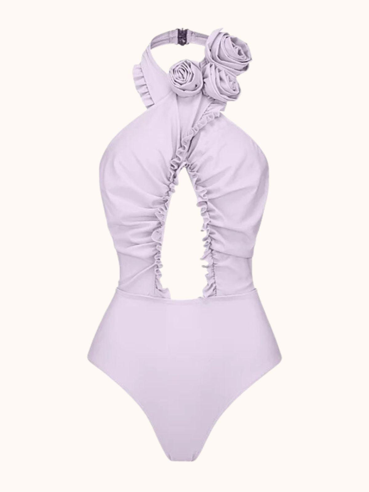 CALLY HALTERNECK BIKINI SET LILAC VACATION
