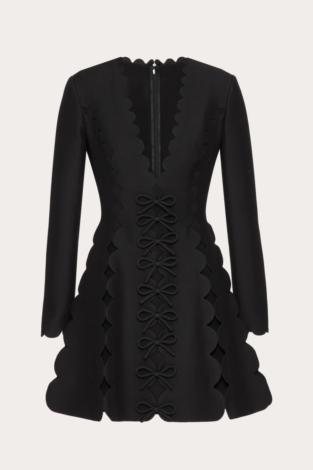 CAMBRIA BOW SCALLOPED MINI DRESS – COCKTAIL PARTY