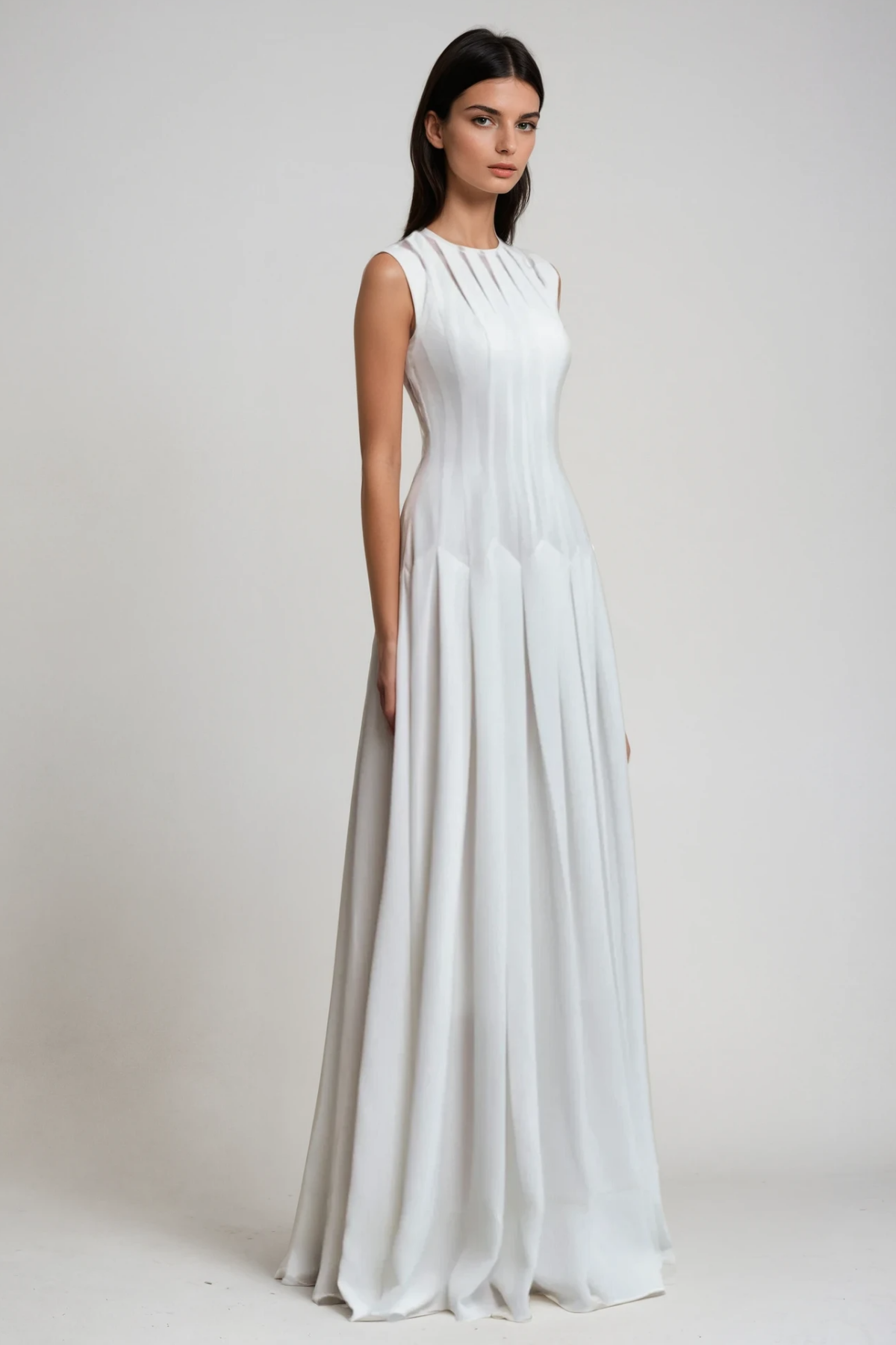 CambriaRuchRuffleSleevelessMaxiDress_3 JOYCE RUCHED RUFFLE SLEEVELESS MAXI DRESS