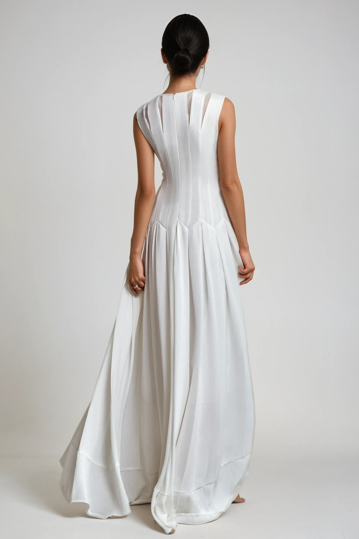 CambriaRuchRuffleSleevelessMaxiDress_4 JOYCE RUCHED RUFFLE SLEEVELESS MAXI DRESS