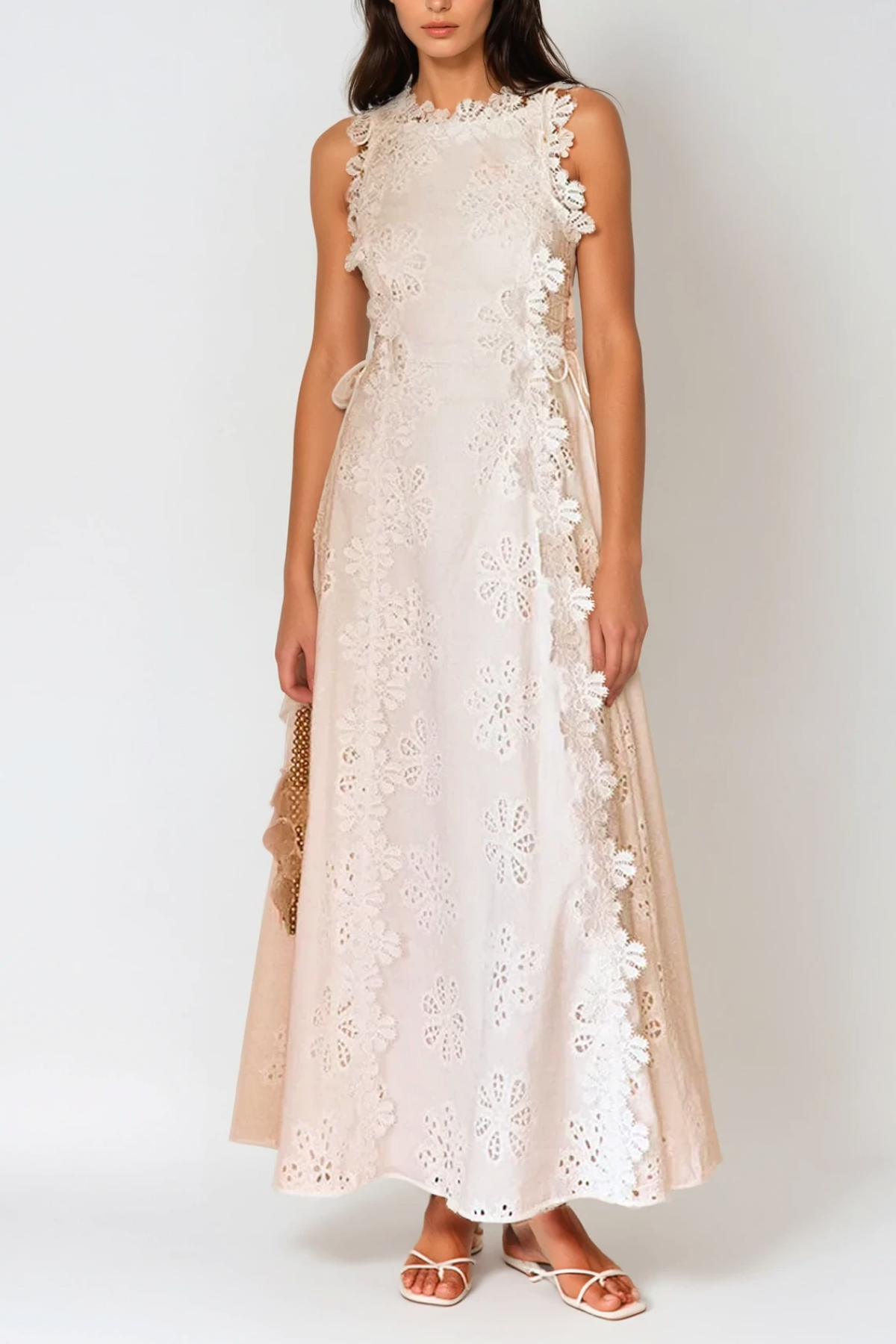 KIMBERLEY EMBROIDERED SPAGHETTI STRAP MAXI DRESS