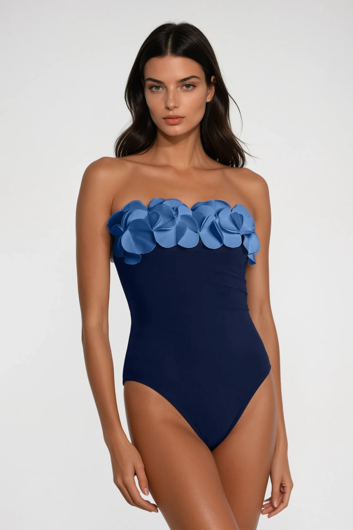 MARGUERITE FLORAL BODYCON ONE-PIECE SWIMSUIT