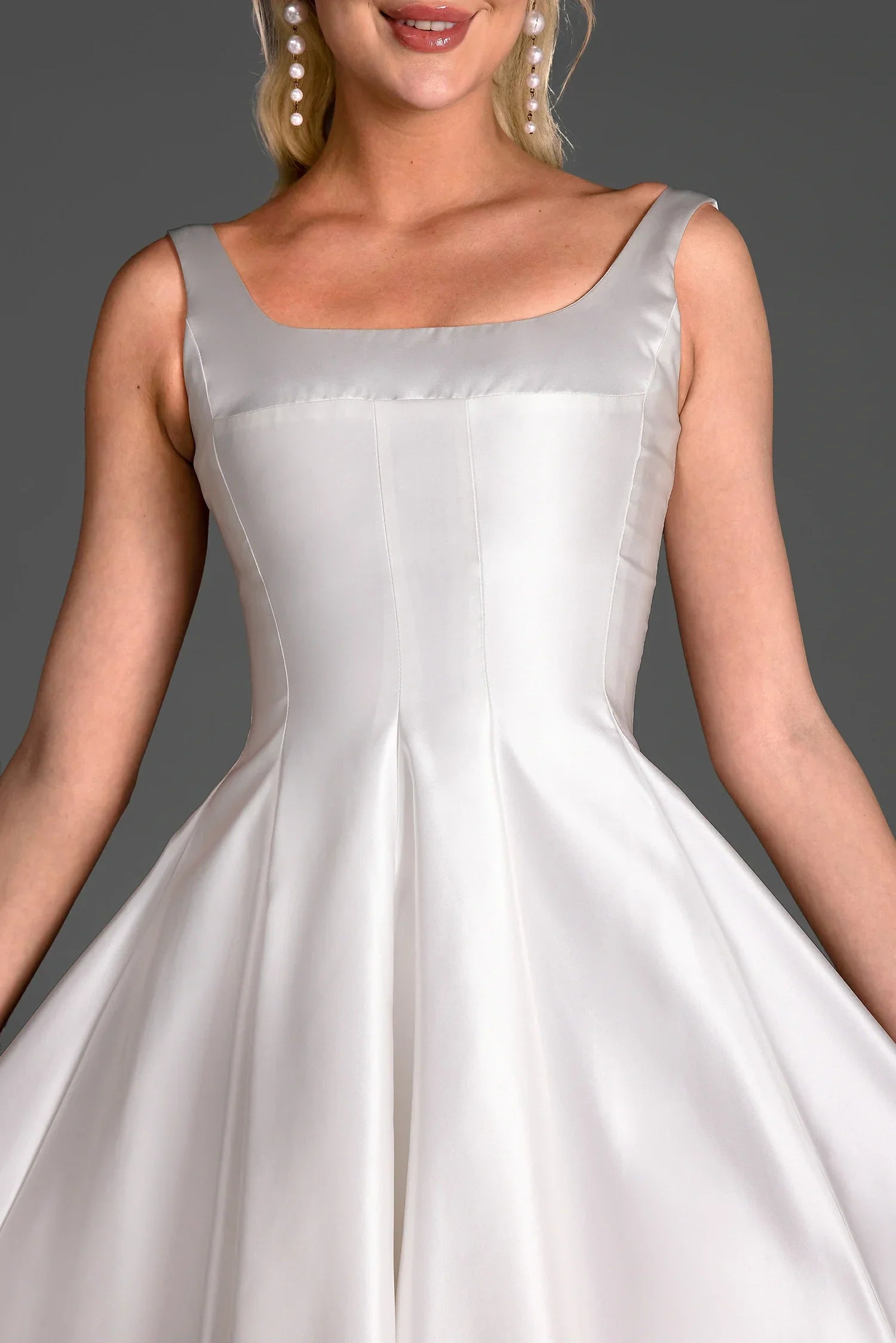 KATINA STRAP SATIN DRESS FOR WEDDING GUEST