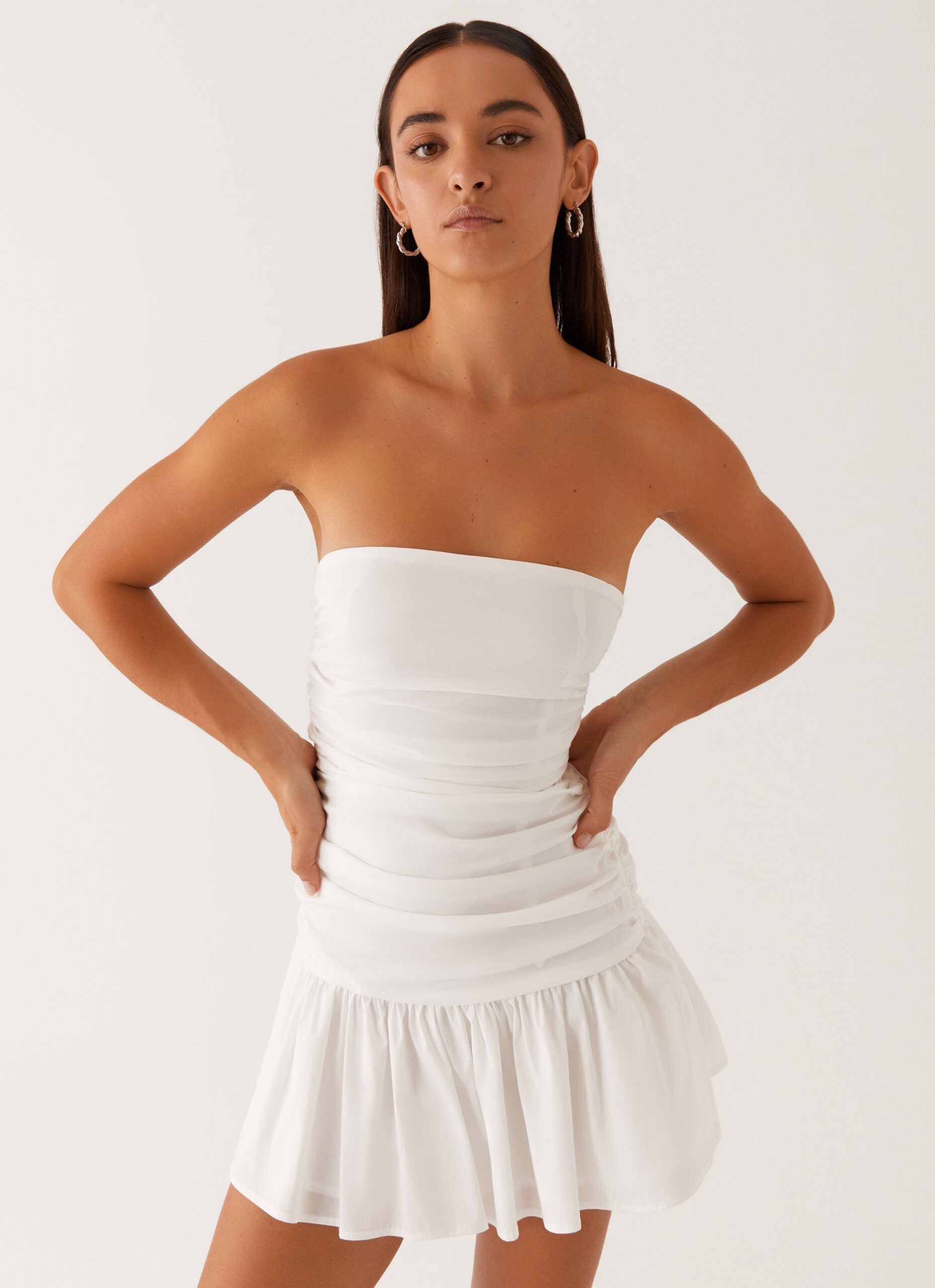 Carmel-Mini-Dress-White-4-Peppermayojpg CARMEL WHITE MINI DRESS - WEDDING GUEST