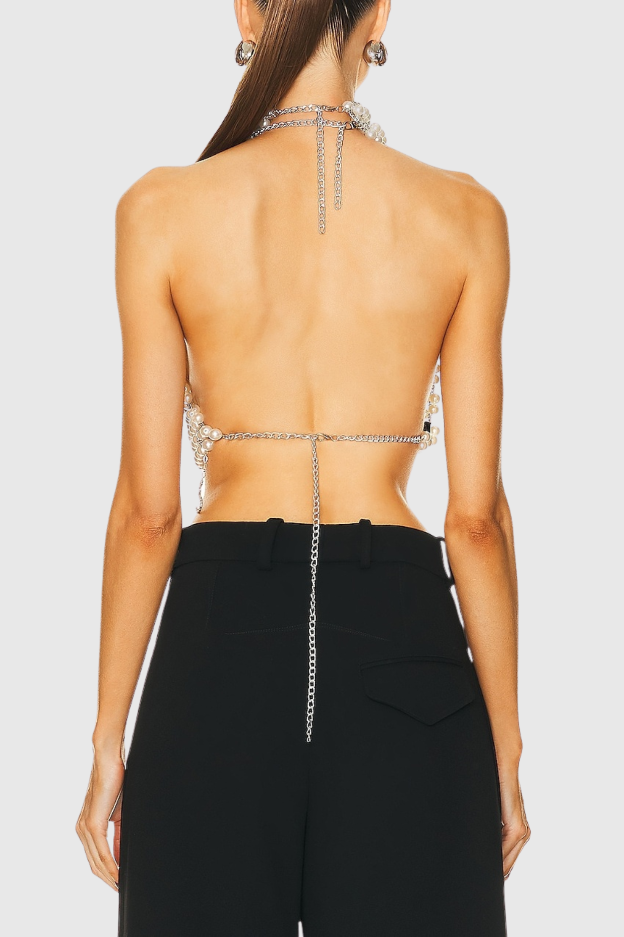 CATHIE PEARL HATER TOP - ELEGANT PEARL NECKLACE TOP FOR EVENTS