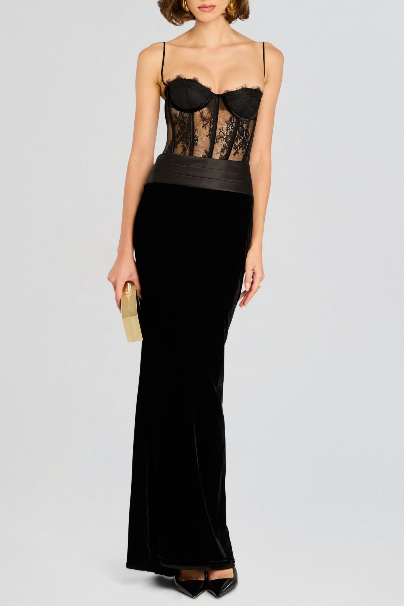 ChristenaLaceCorsetVelvetMaxiDress_1 LACE CORSET VELVET MAXI DRESS FOR EVENING