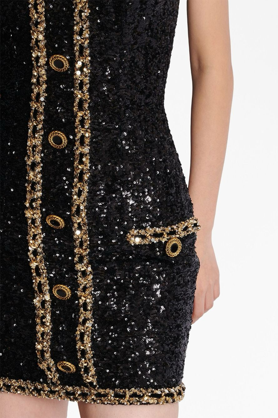 CLEO SEQUIN STRAPLESS MINI DRESS FOR PARTY
