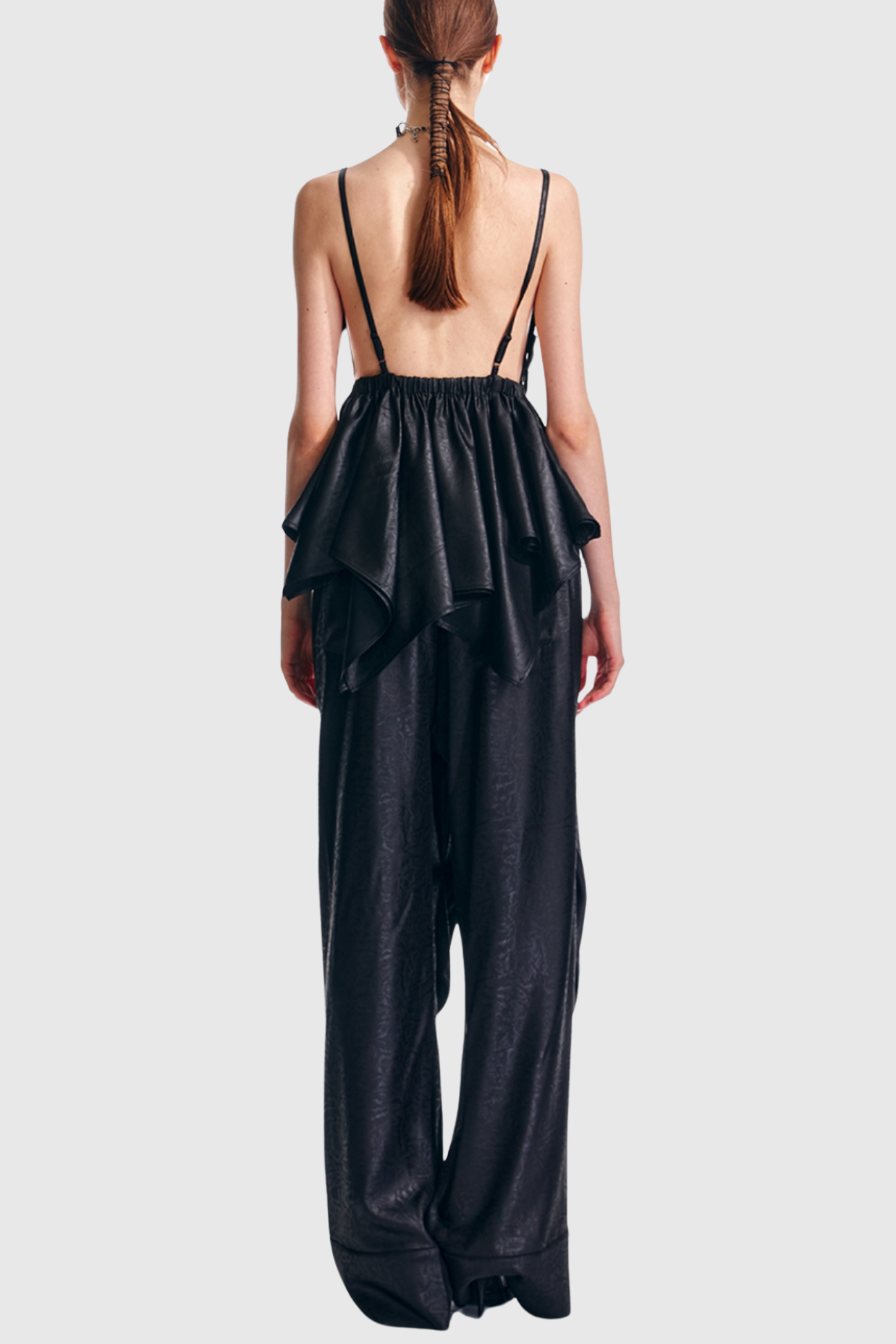 CALIXTO BOW RUCHED TOP BLACK