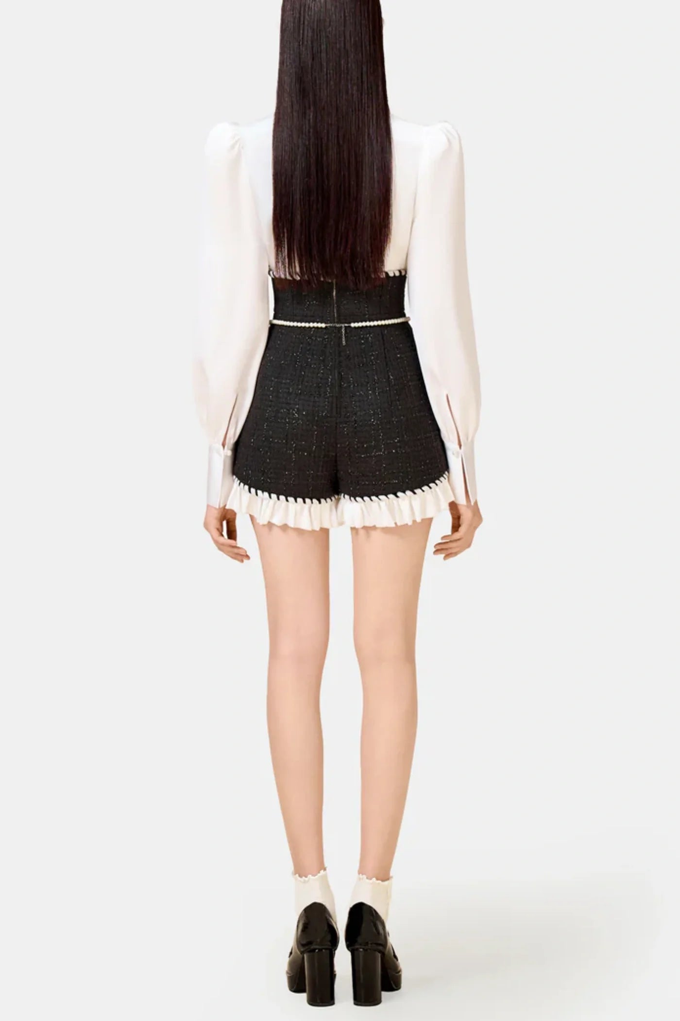 COLVER HALTER TWEED ROMPER FOR PARTY