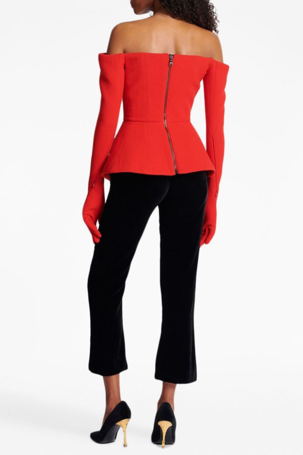 CORETTA OFF-SHOULDER V-NECK BLAZER FOR EVENTS