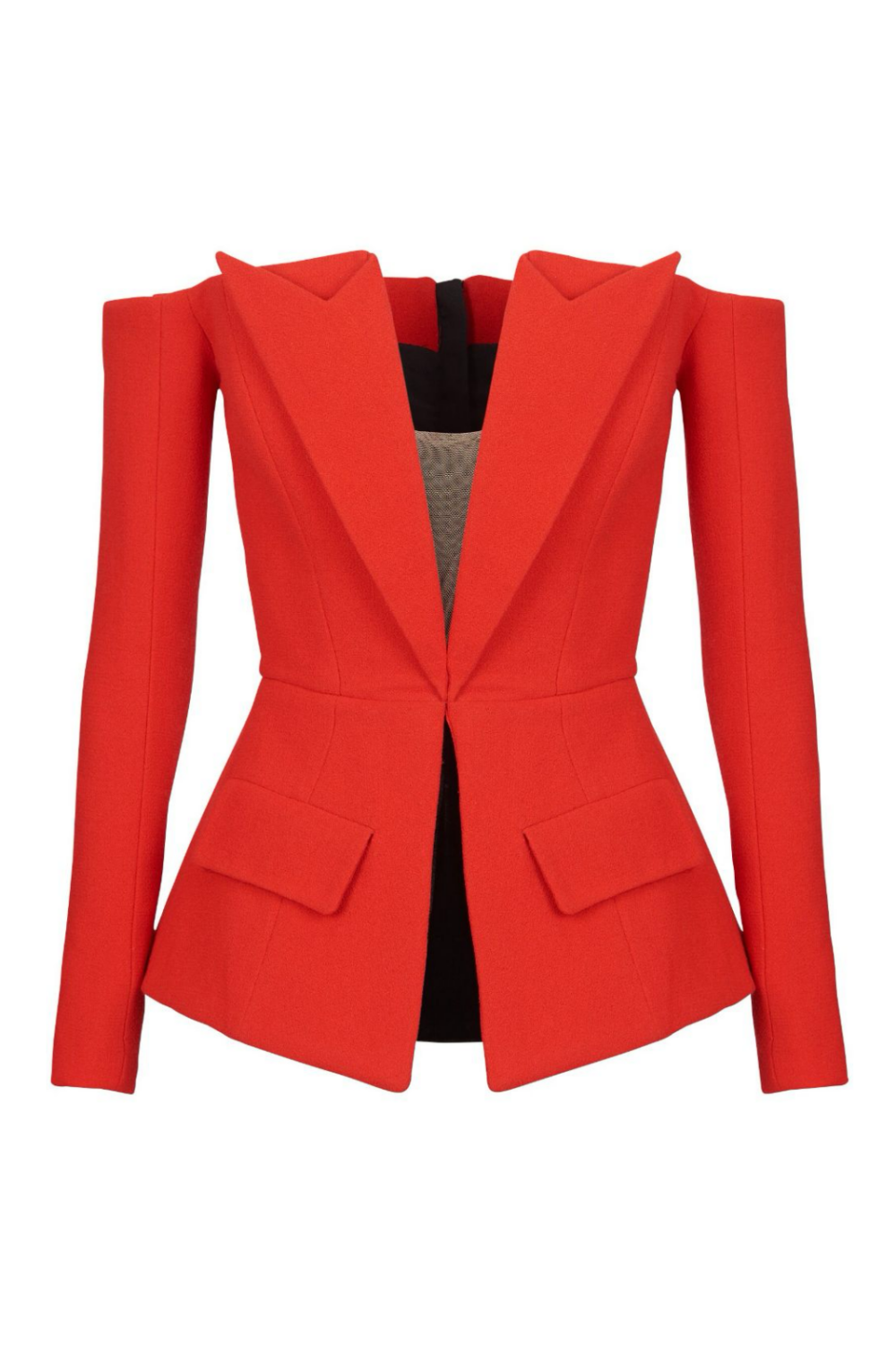 CORETTA OFF-SHOULDER V-NECK BLAZER FOR EVENTS