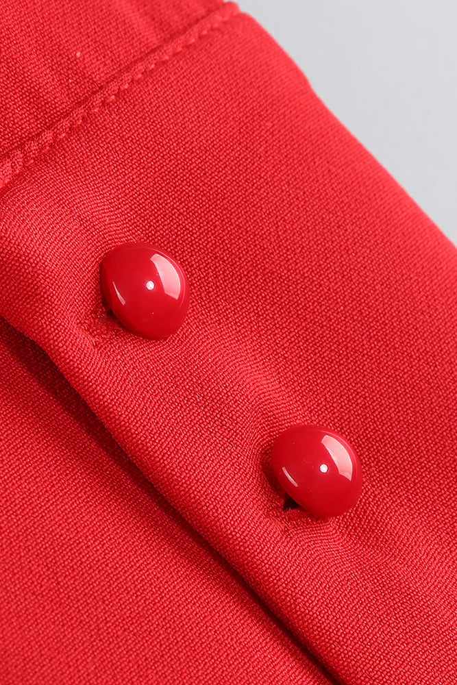 ATALANTA KEILANI RED LONG SLEEVE MINI BODYSUIT