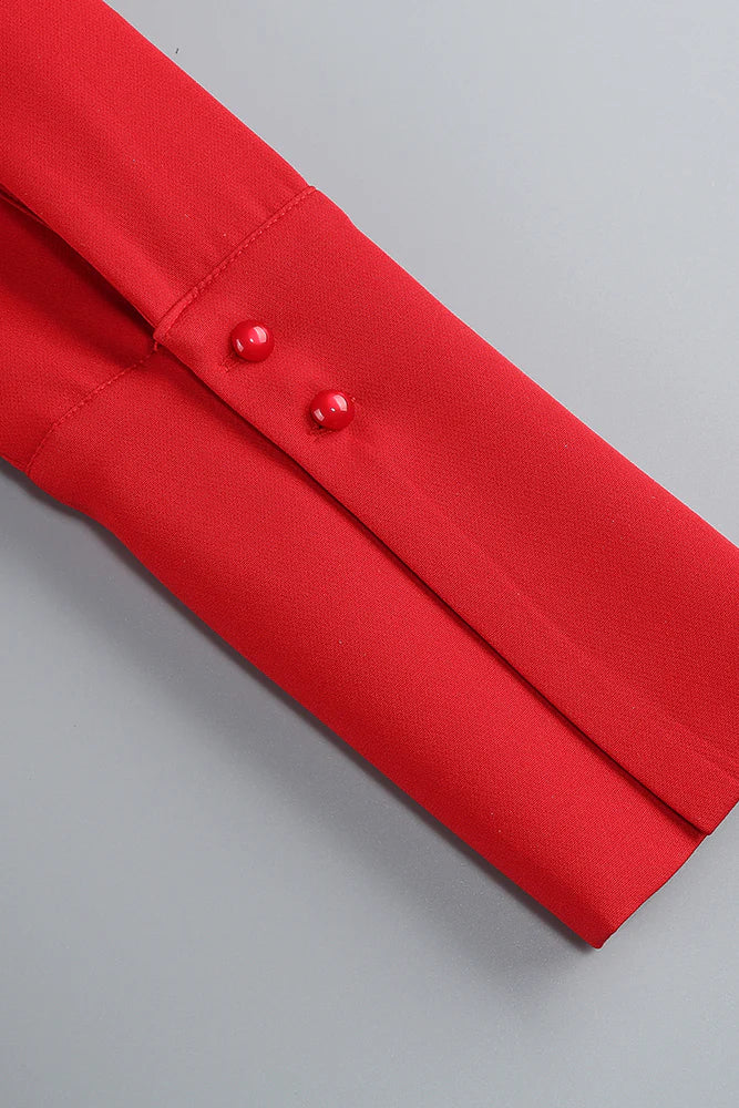 ATALANTA KEILANI RED LONG SLEEVE MINI BODYSUIT