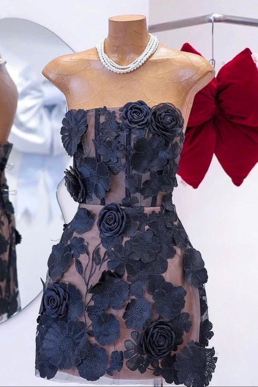 D0A99D2E-E40D-44BB-B11E-3E9FAE38 JESSICA BLACK FLORAL MINI DRESS FOR PARTIES