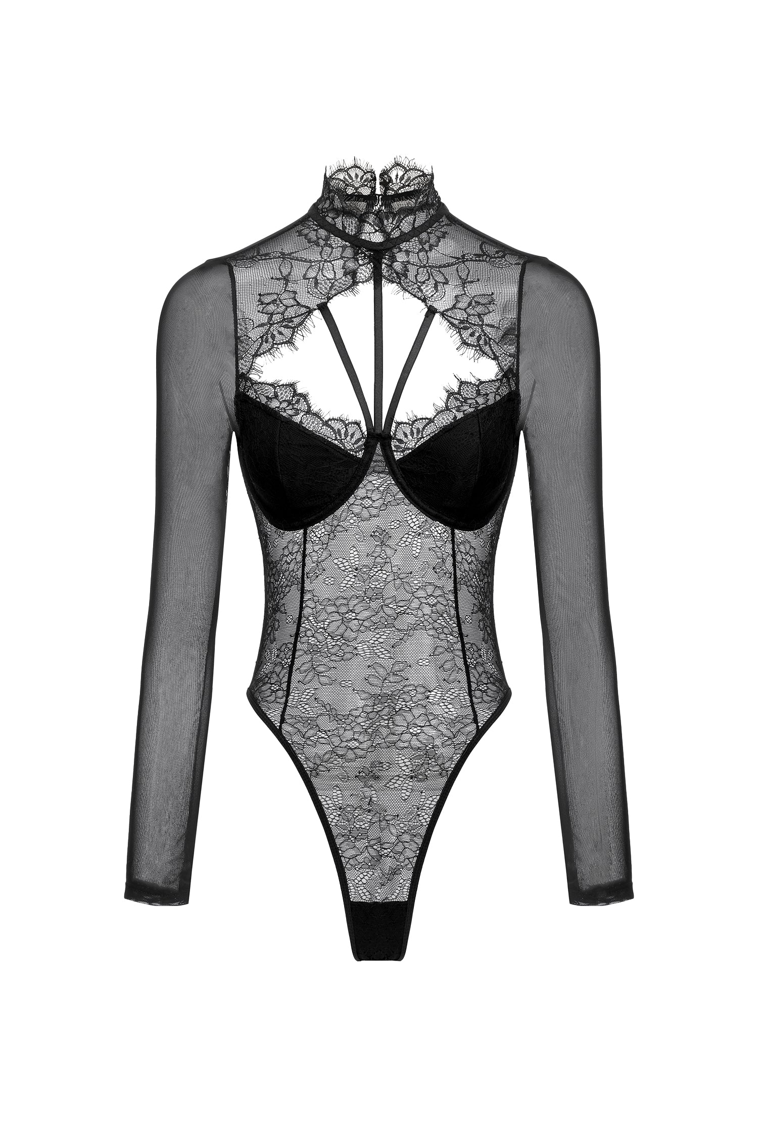 HATSIE LACE LONG SLEEVE WEDDING JUMPSUIT