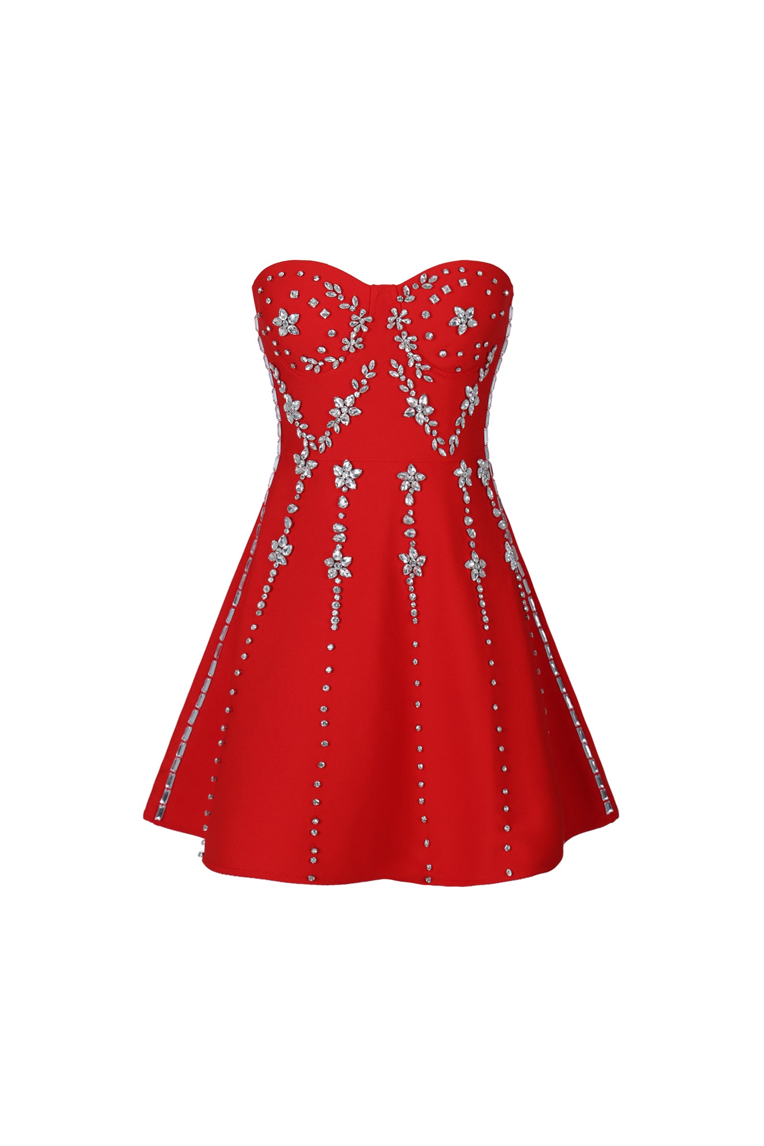 JULIE STRAPLESS BANDAGE MINI DRESS FOR PARTY