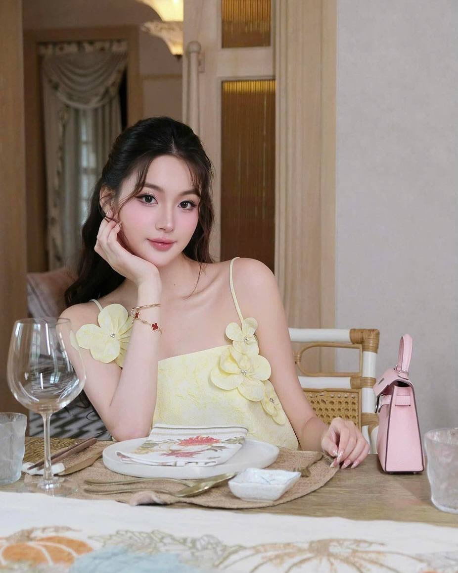 TRACY FLORAL JACQUARD MINI DRESS YELLOW PARTY