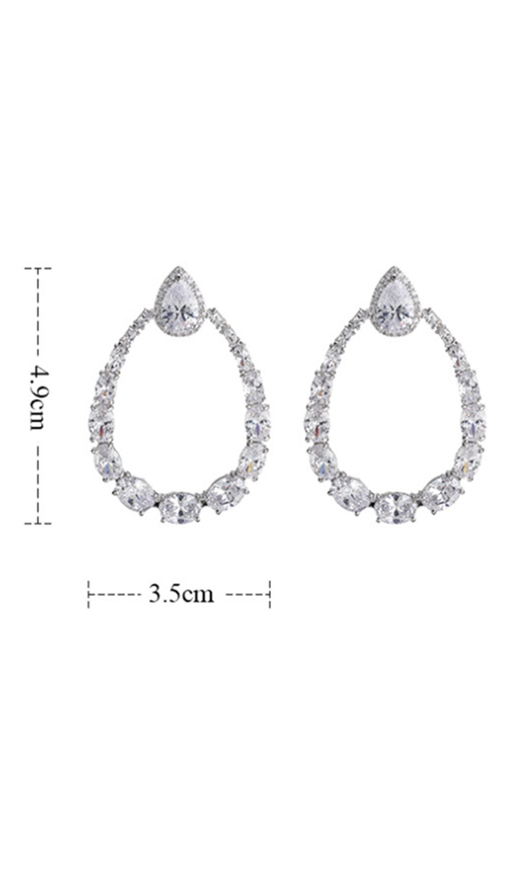 DROP-SHAPED ZIRCON EARRINGS FOR WEDDING PARTY