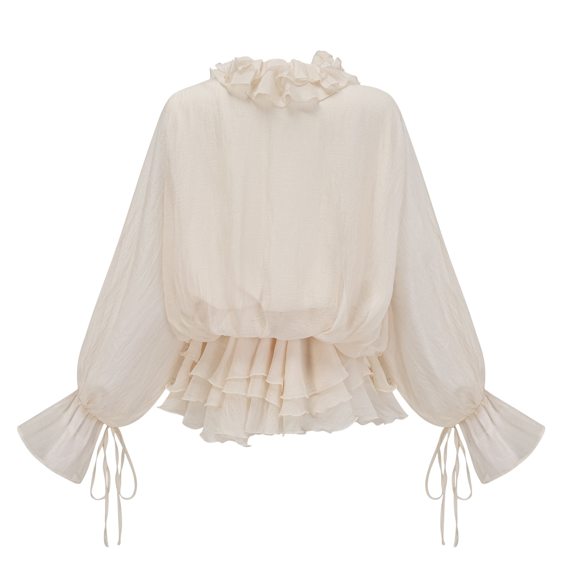 ZÉPHYRINE FLORAL APPLIQUÉ TIERED MINI DRESS NEUTRAL PARTY