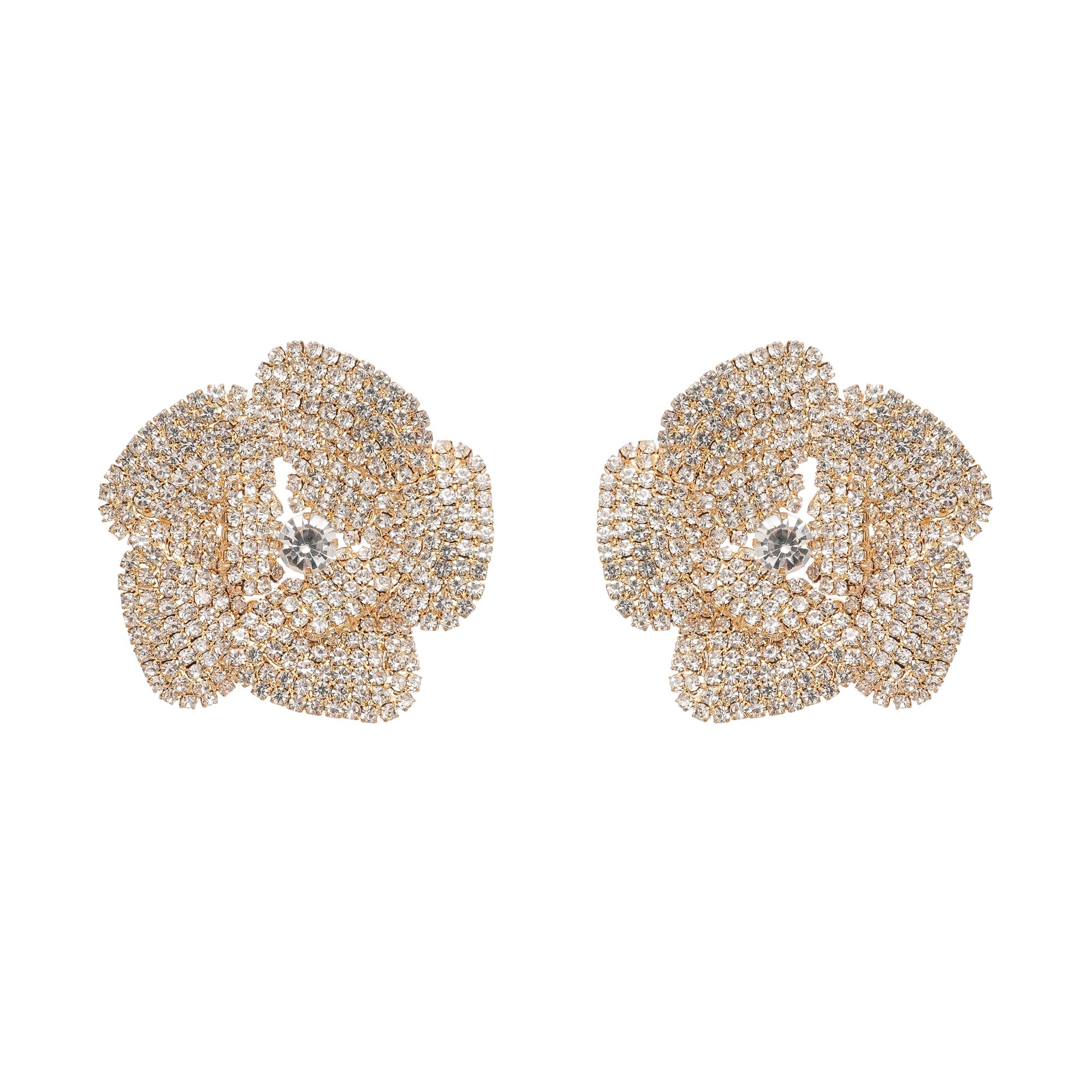 DSC00631 SAIRA CRYSTAL FLORAL DROP EARRINGS FOR WEDDING