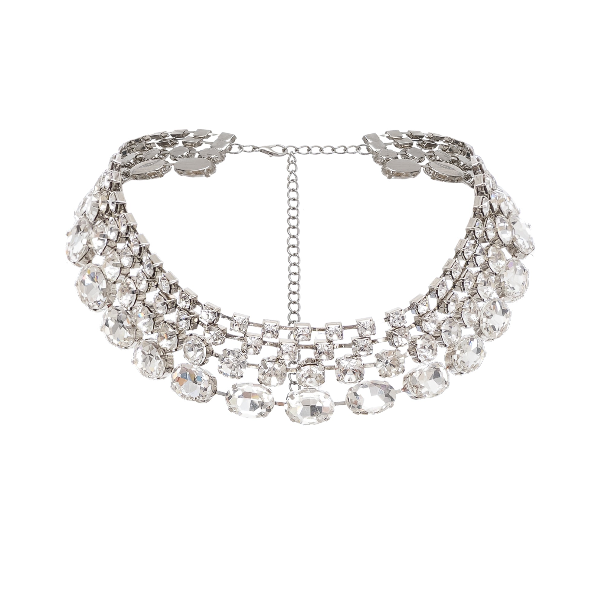 DSC00684-2 ELIZABETH CRYSTAL LAYERED NECKLACE FOR WEDDING