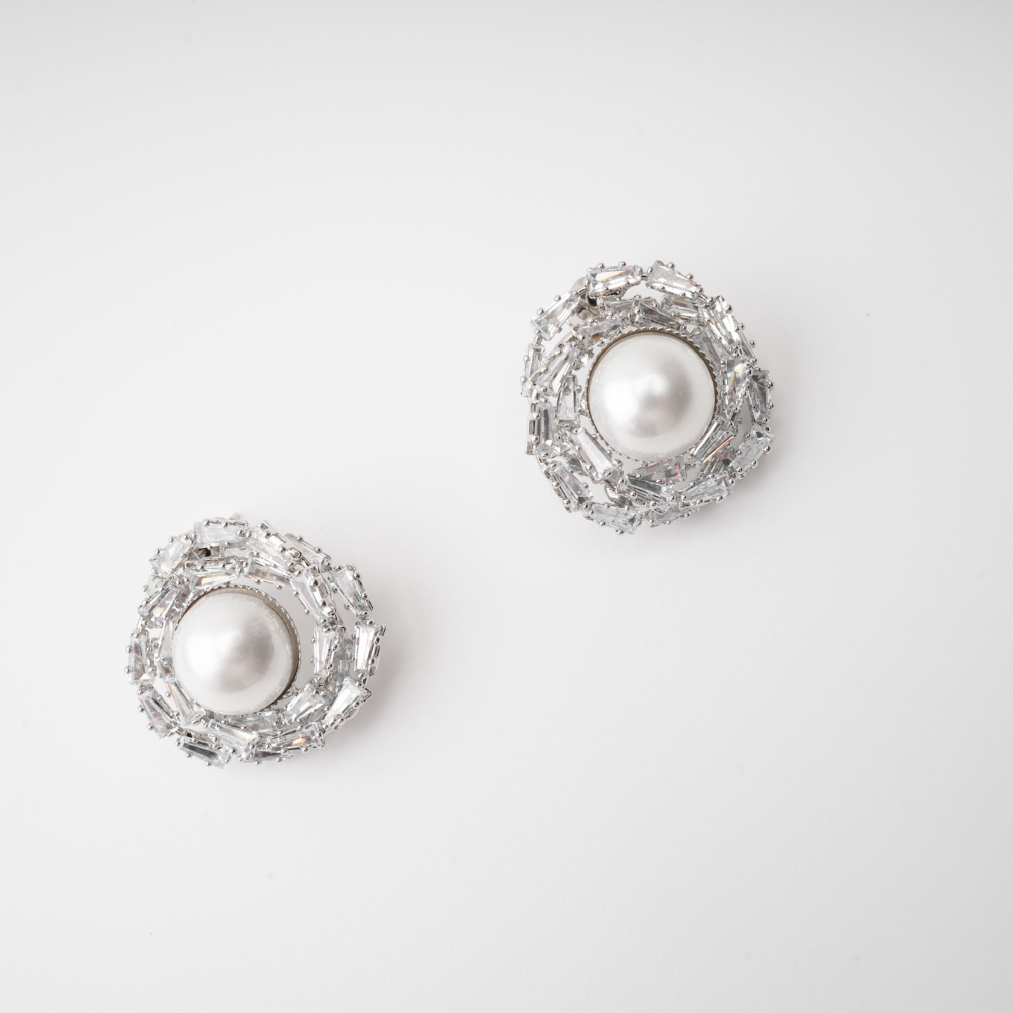 CRYSTAL & PEARL DROP EARRINGS FOR WEDDING