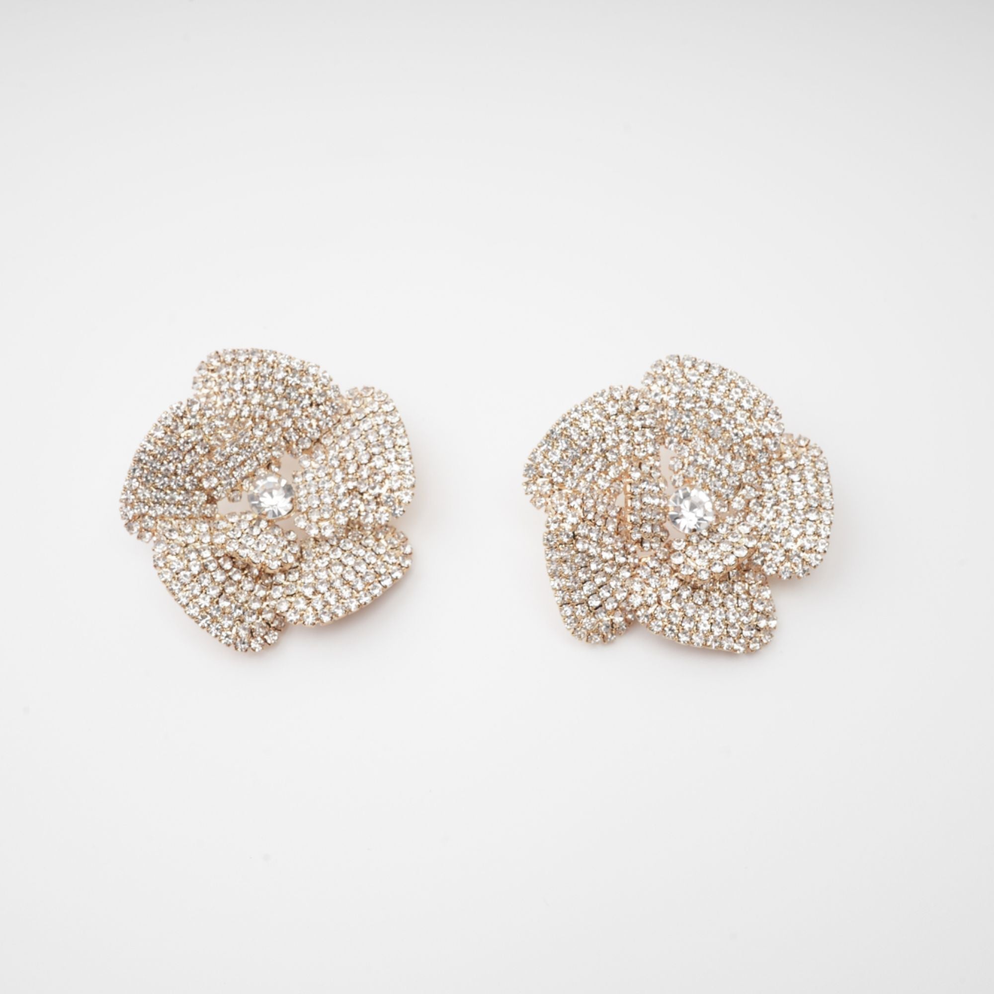 SAIRA CRYSTAL FLORAL DROP EARRINGS FOR WEDDING