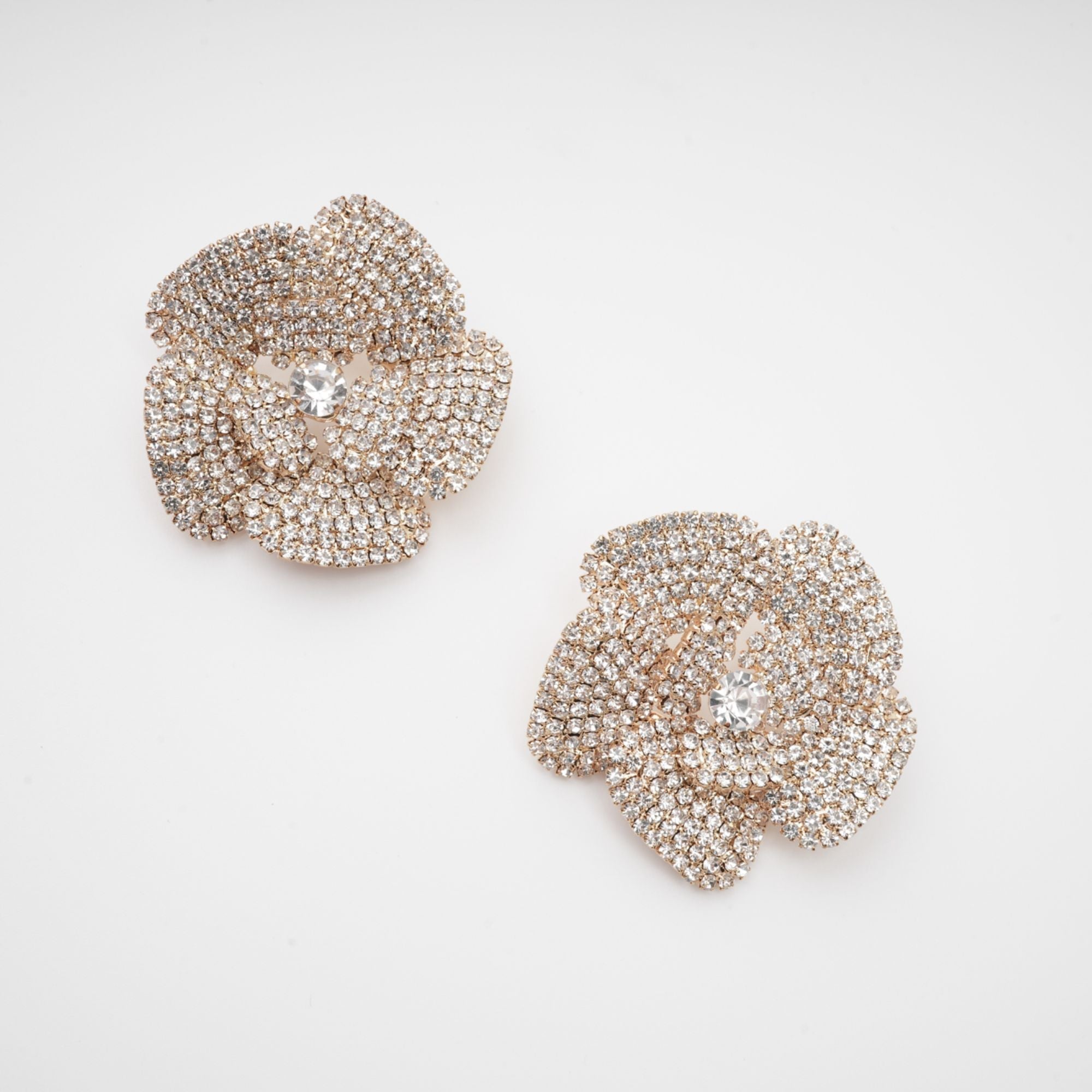 SAIRA CRYSTAL FLORAL DROP EARRINGS FOR WEDDING
