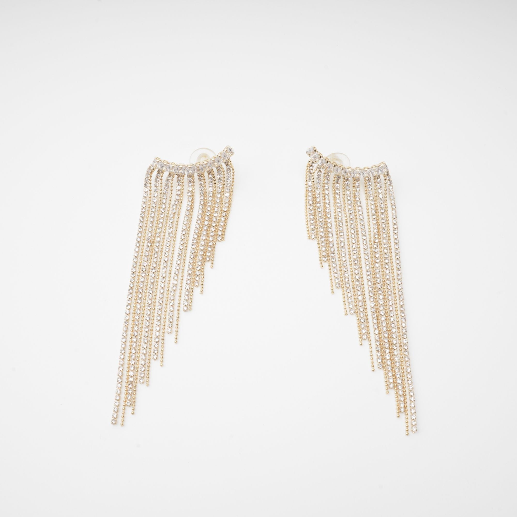 CRYSTAL TASSEL EARRINGS FOR WEDDING PARTY GLAM
