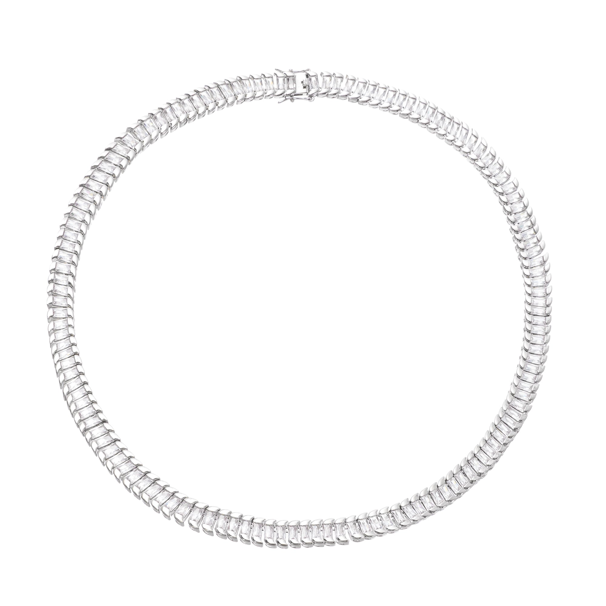 SILVER CRYSTAL STATEMENT NECKLACE FOR WEDDING PARTY