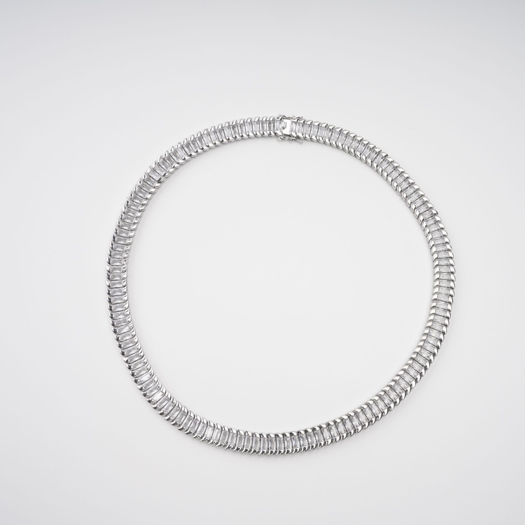 SILVER CRYSTAL STATEMENT NECKLACE FOR WEDDING PARTY