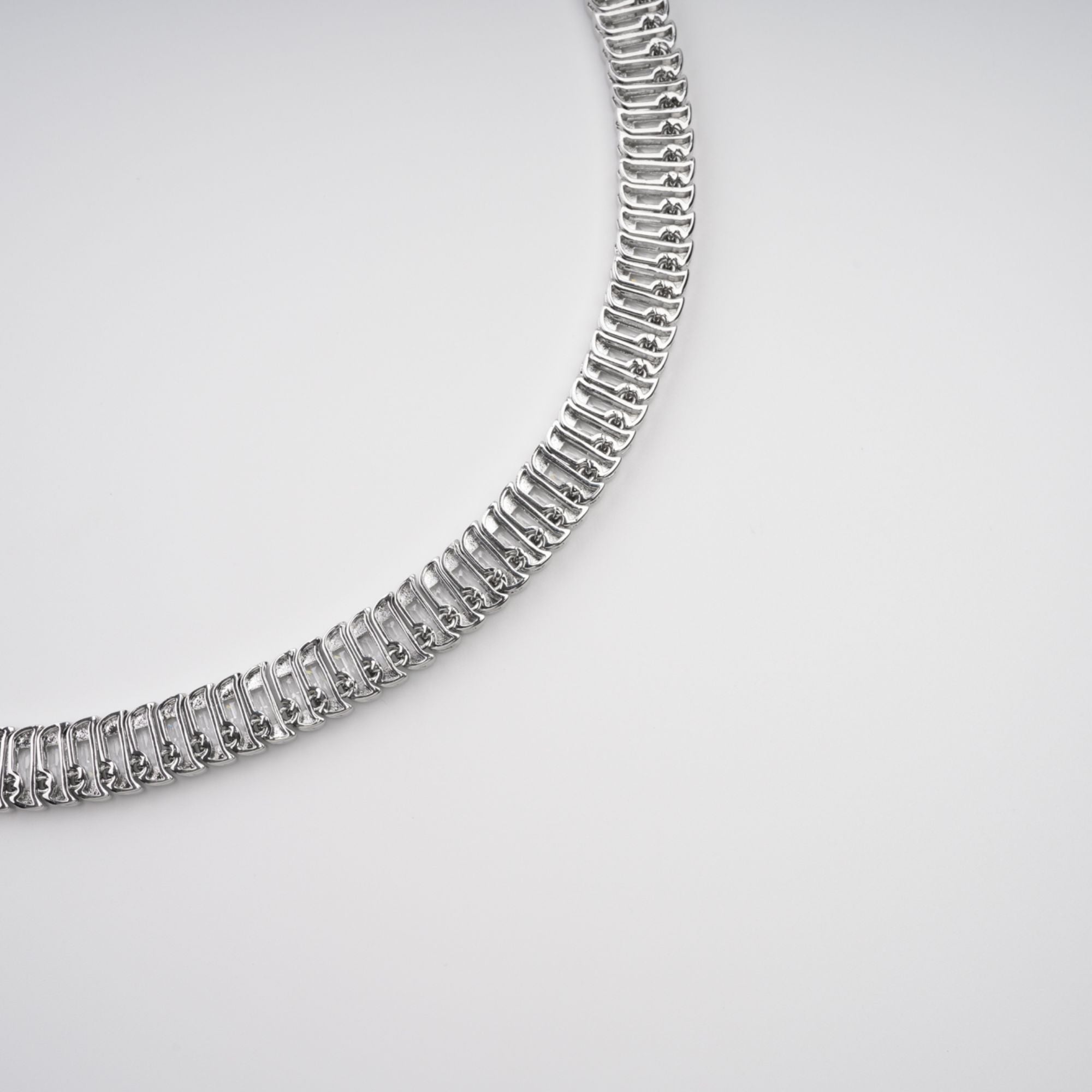 SILVER CRYSTAL STATEMENT NECKLACE FOR WEDDING PARTY