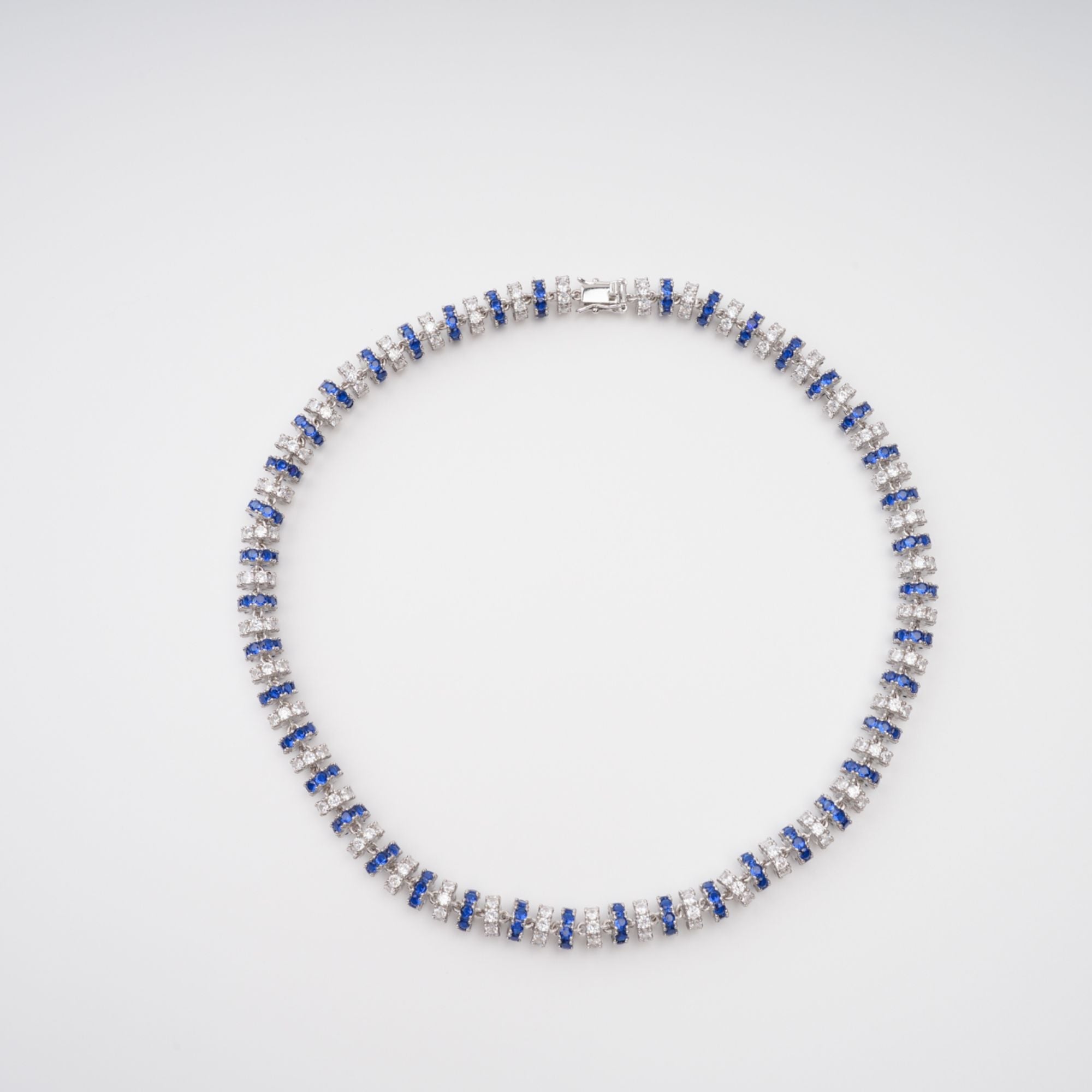 SANDRINE BLUE CRYSTAL NECKLACE – EVENING PARTY JEWELRY