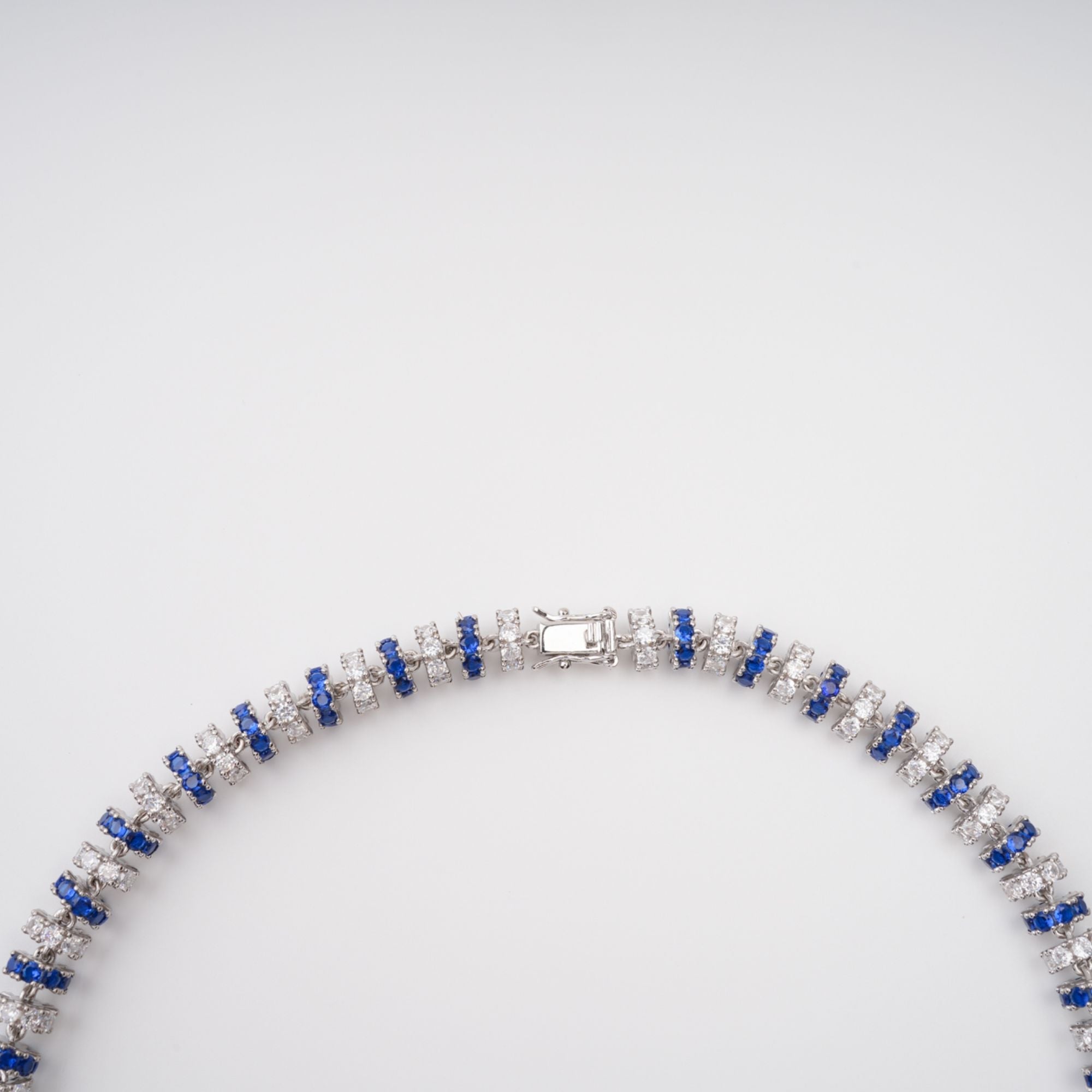 SANDRINE BLUE CRYSTAL NECKLACE – EVENING PARTY JEWELRY