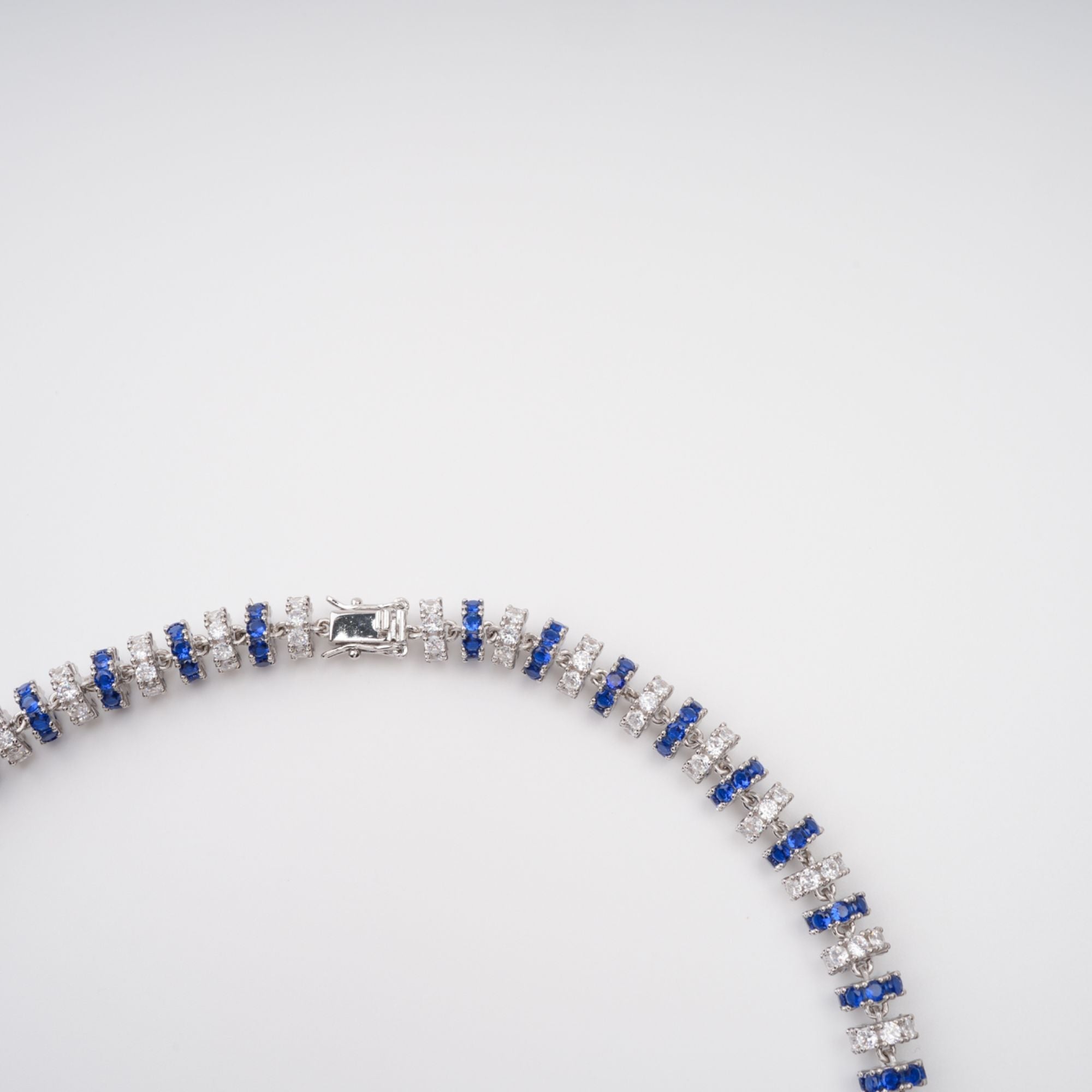 SANDRINE BLUE CRYSTAL NECKLACE – EVENING PARTY JEWELRY