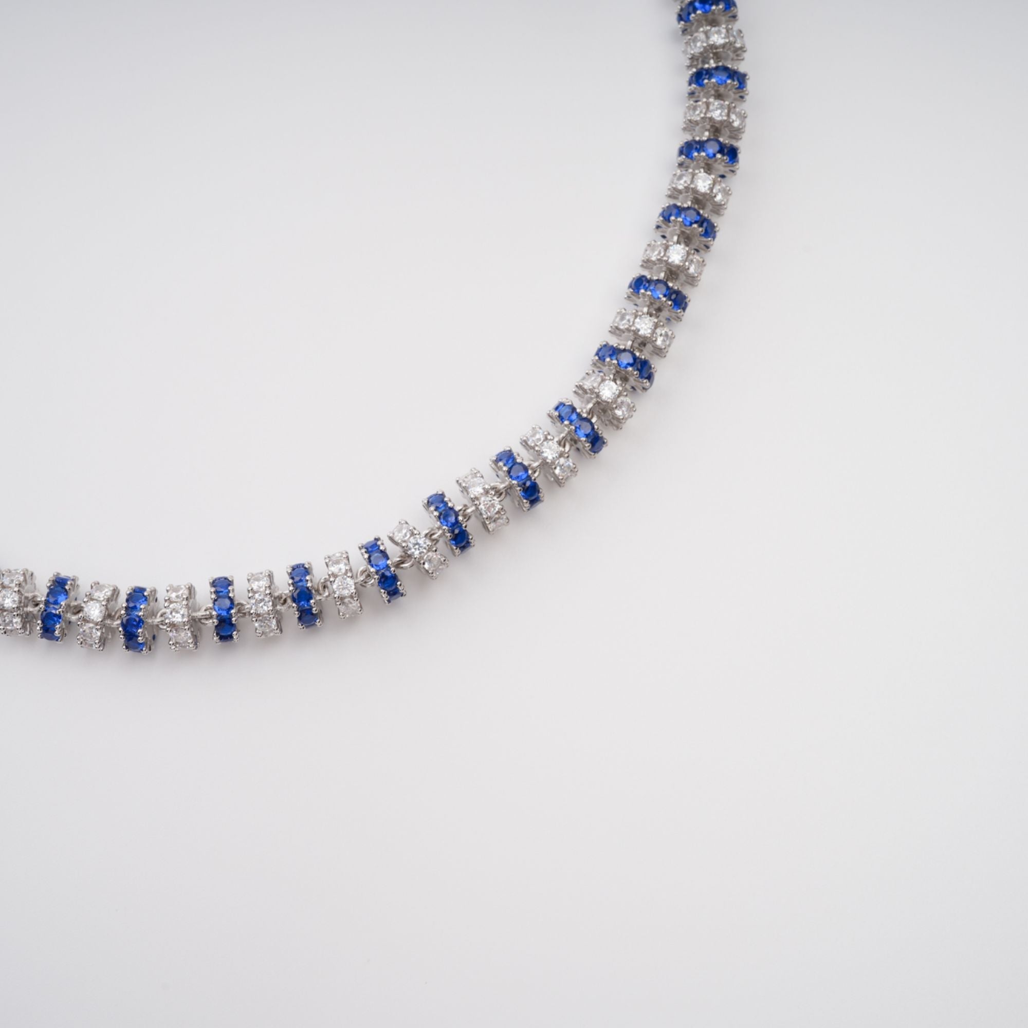 SANDRINE BLUE CRYSTAL NECKLACE – EVENING PARTY JEWELRY